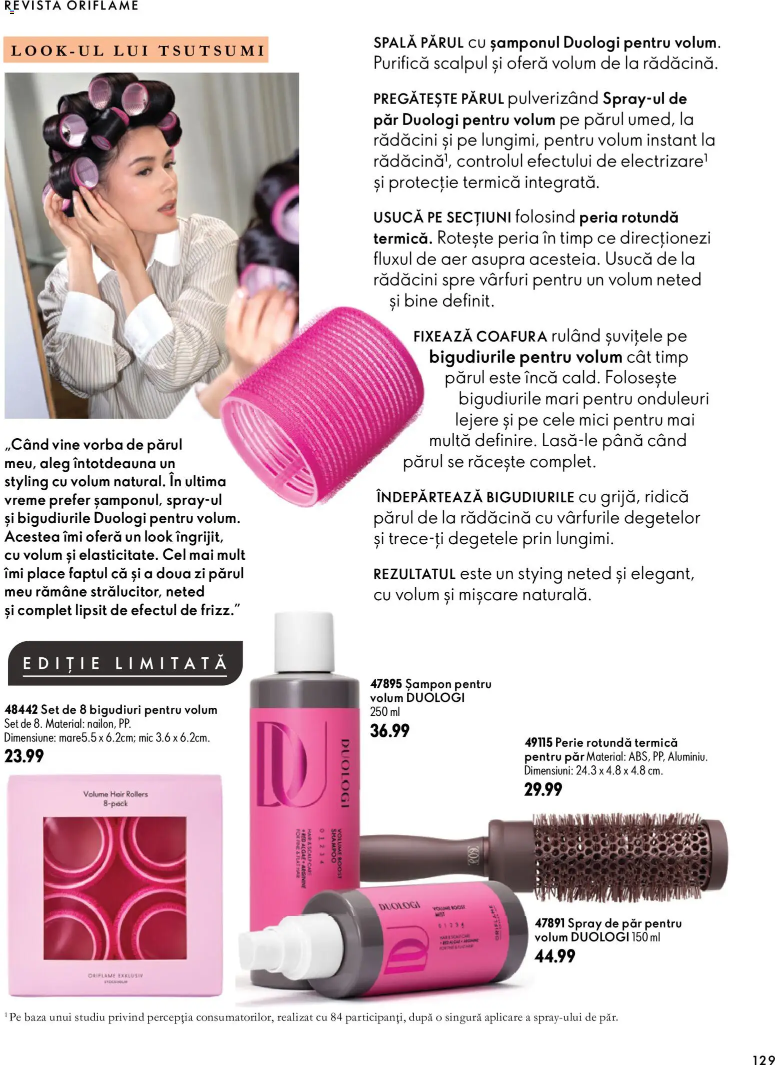Noul catalog Oriflame – valabil de la 30.09.2026 | Pagină: 129 | Produse: Mici, Perie, Șampon, Spray de păr