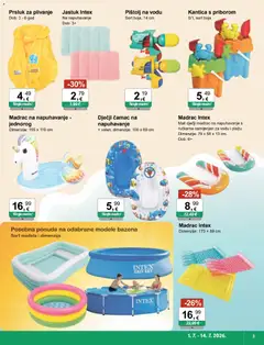 KTC Katalog igračke i tekstil - Pregled kataloga iz trgovine KTC, vrijedi od 01.07.2026 | Stranica: 3 | Proizvodi: Madrac, Jastuk, Prsluk za plivanje, Prsluk