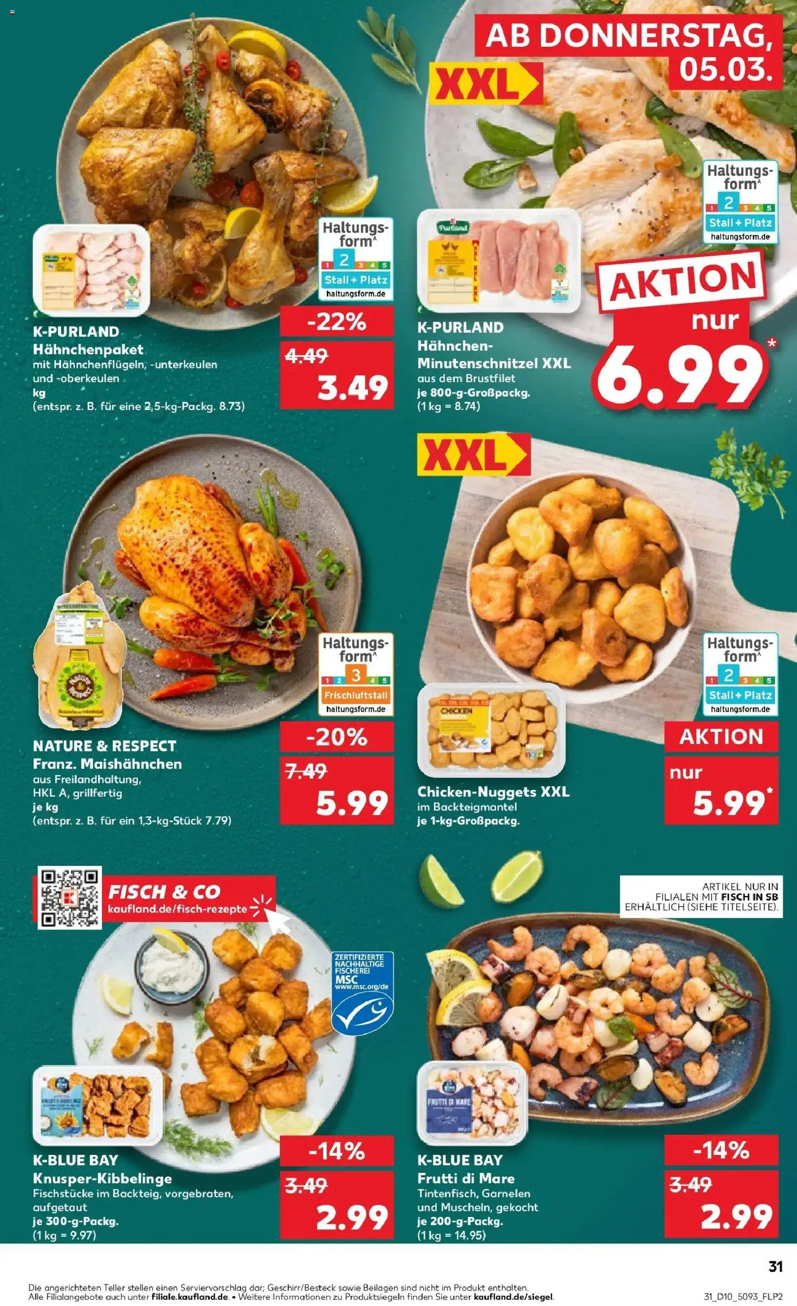 Kaufland Prospekt Pfullingen	 – gültig ab 02.03.2026 | Seite: 43 | Produkte: Hahnchen, Garnelen, Fisch