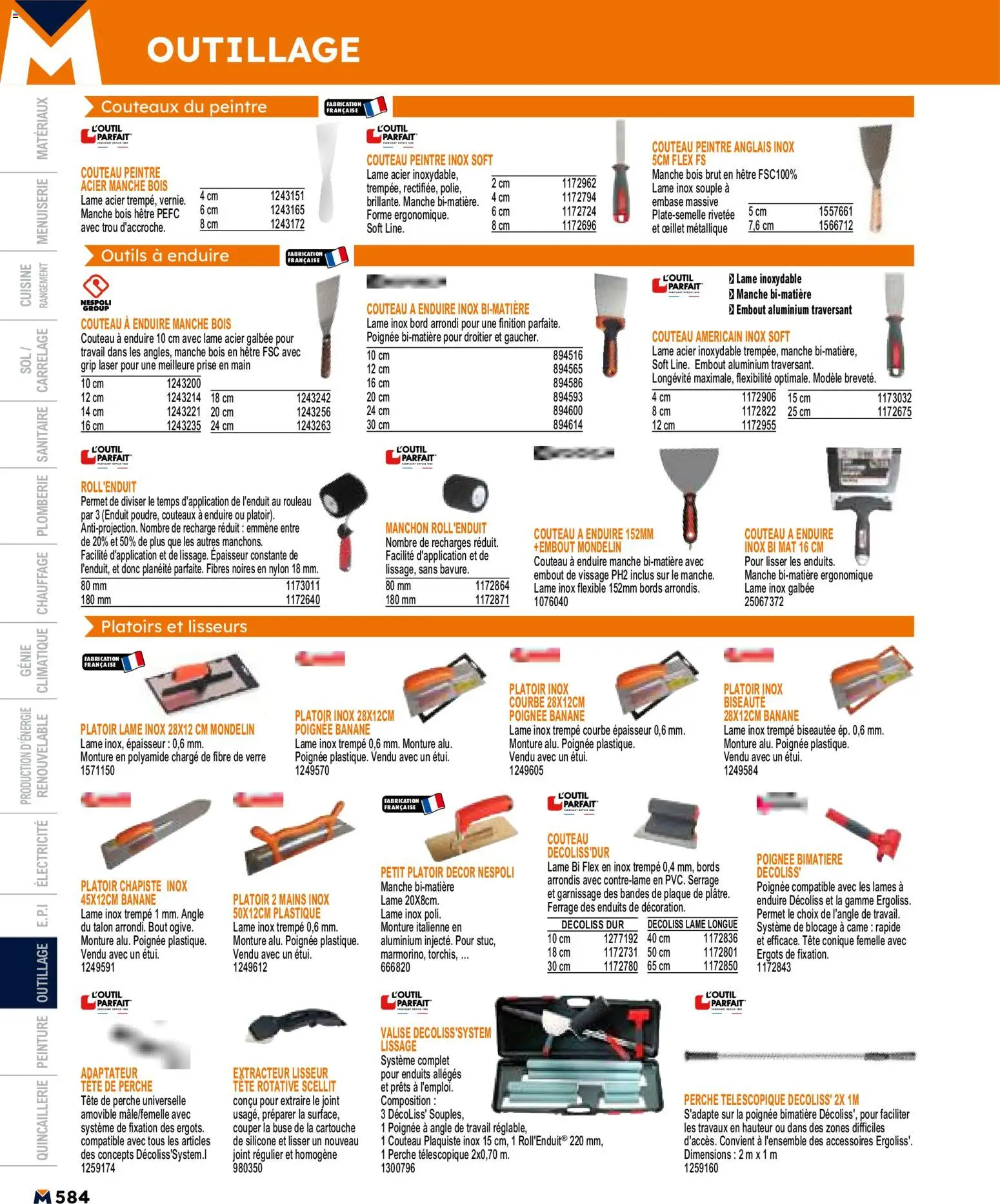 {H1} | Page: 584 | Produits: Prise, Banane, Cartouche, Valise