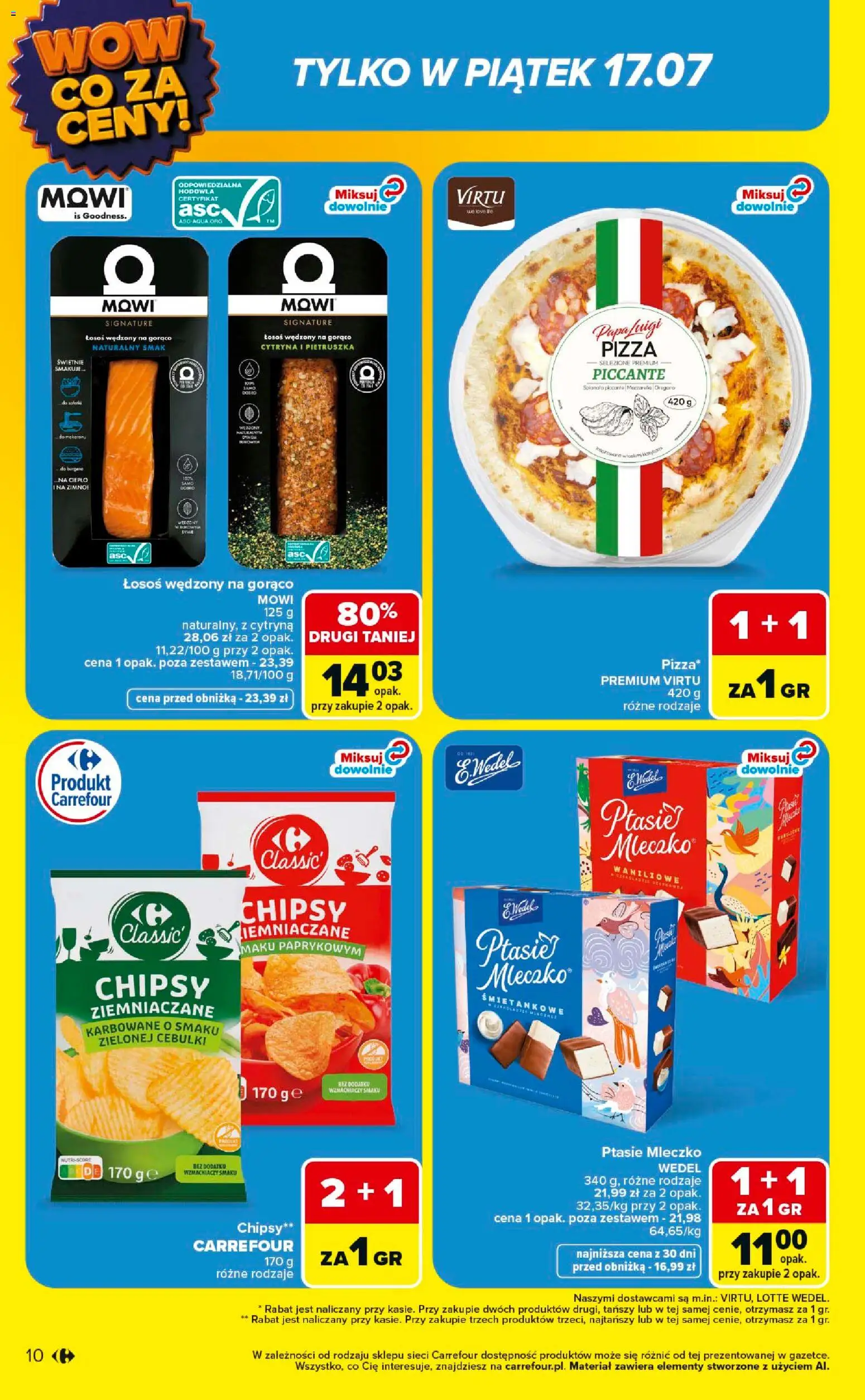 Carrefour gazetka - Wow co za ceny od 13.07.2026 | Strona: 10 | Produkty: Pietruszka, Oregano, Łosoś wędzony, Pizza