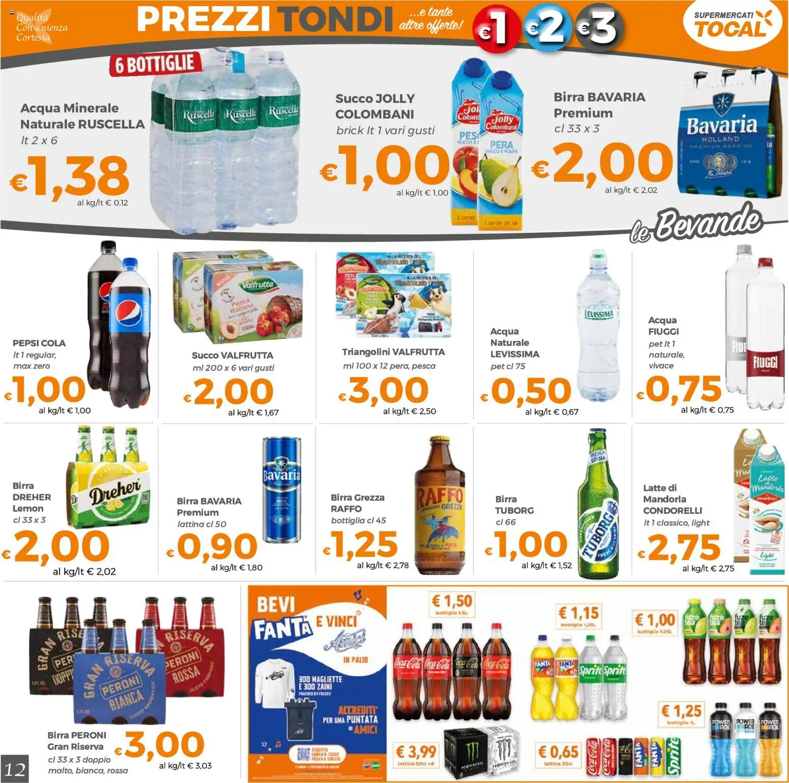 Volantino Tocal del 22/09/2026 | Pagina: 12 | Prodotti: Mandorle, Fanta, Pepsi, Sprite