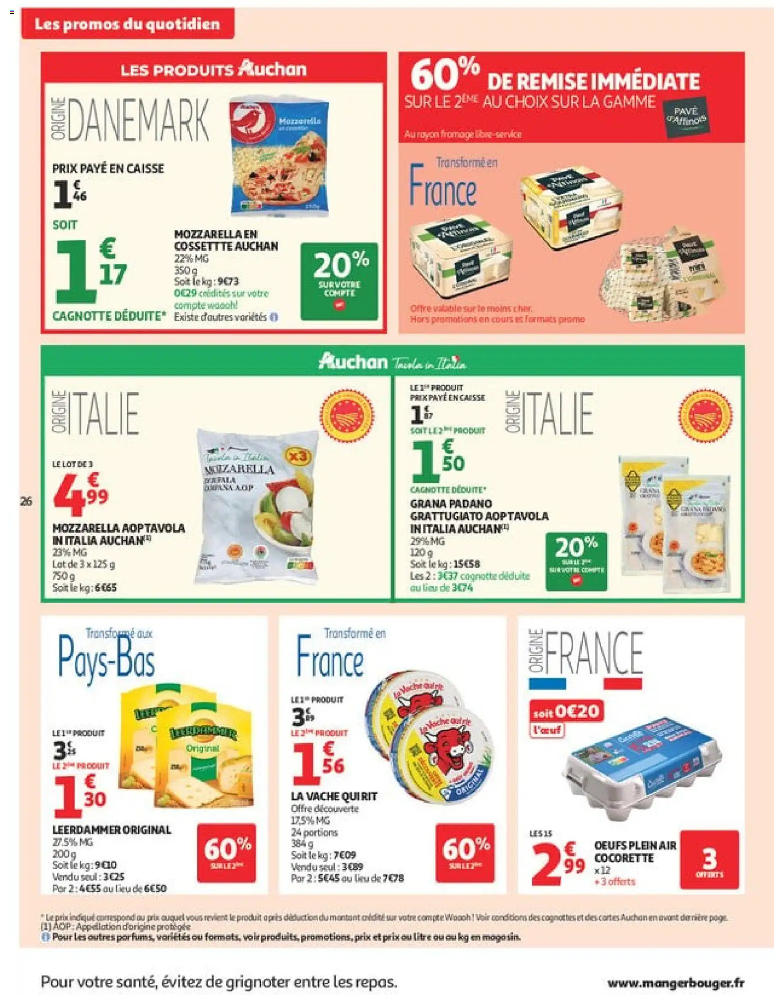{H1} | Page: 28 | Produits: Mozzarella, Fromage, Œufs