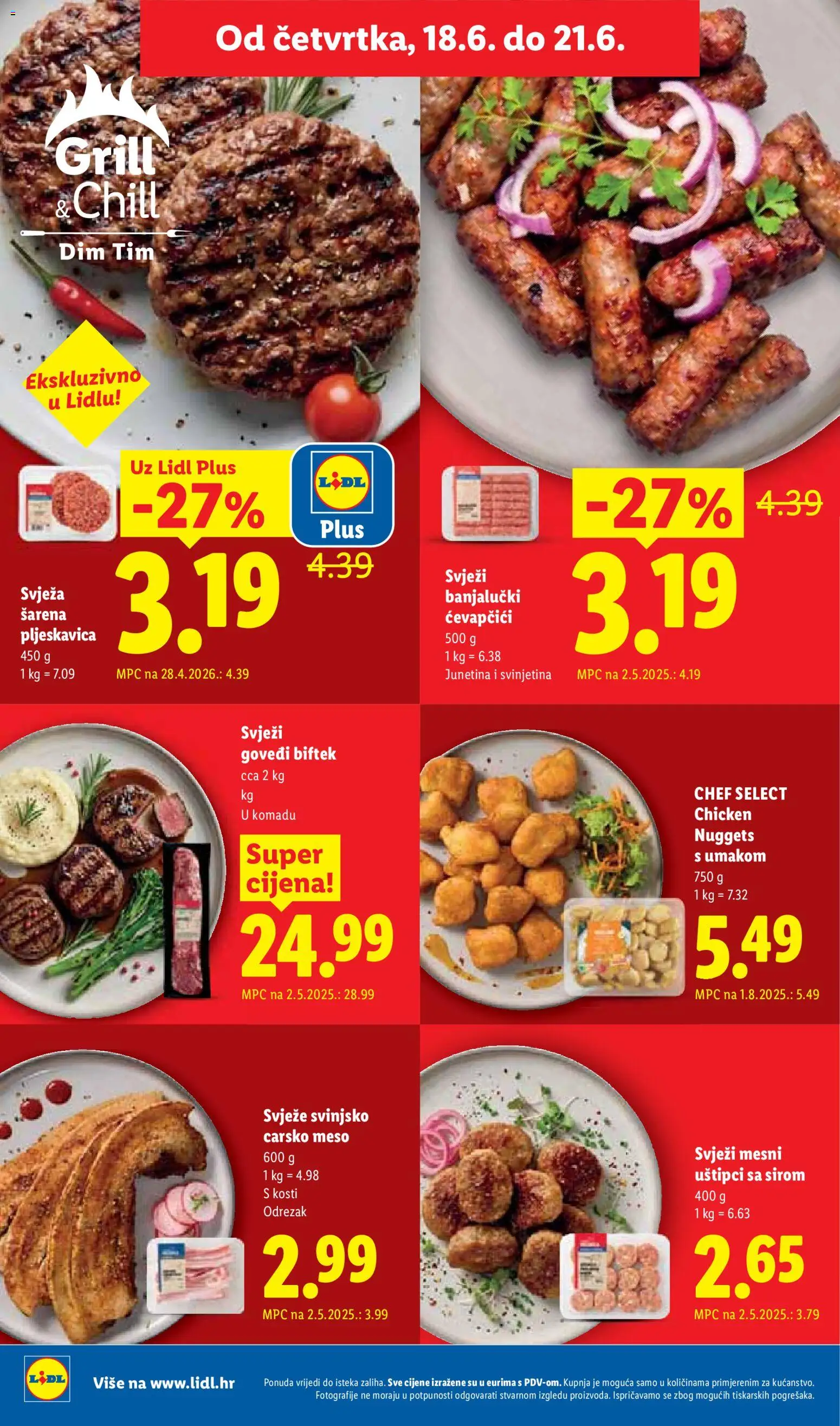Lidl katalog | vrijedi od 15.06.2026 | Stranica: 54 | Proizvodi: Carsko meso, Meso, Svinjetina, Ćevapčići