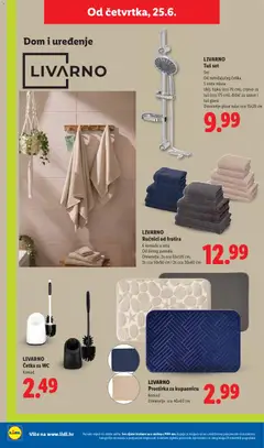 Lidl Katalog - Pregled kataloga iz trgovine Lidl, vrijedi od 23.06.2026 | Stranica: 46 | Proizvodi: Tuš, Četka, Tuš set, Četka za wc