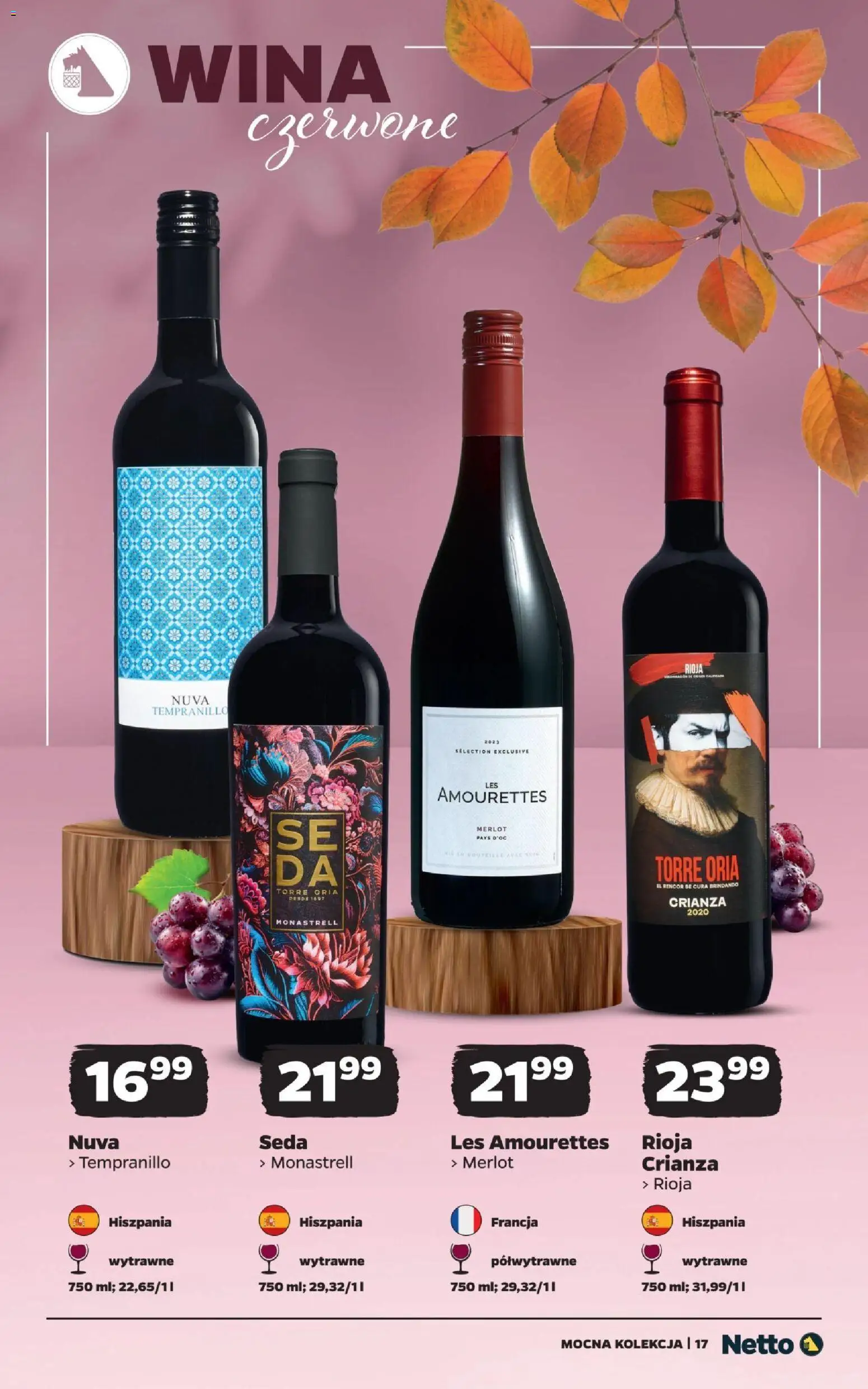 Netto gazetka - Mocna Kolekcja od 12.10.2026 | Strona: 17 | Produkty: Merlot, Wina czerwone
