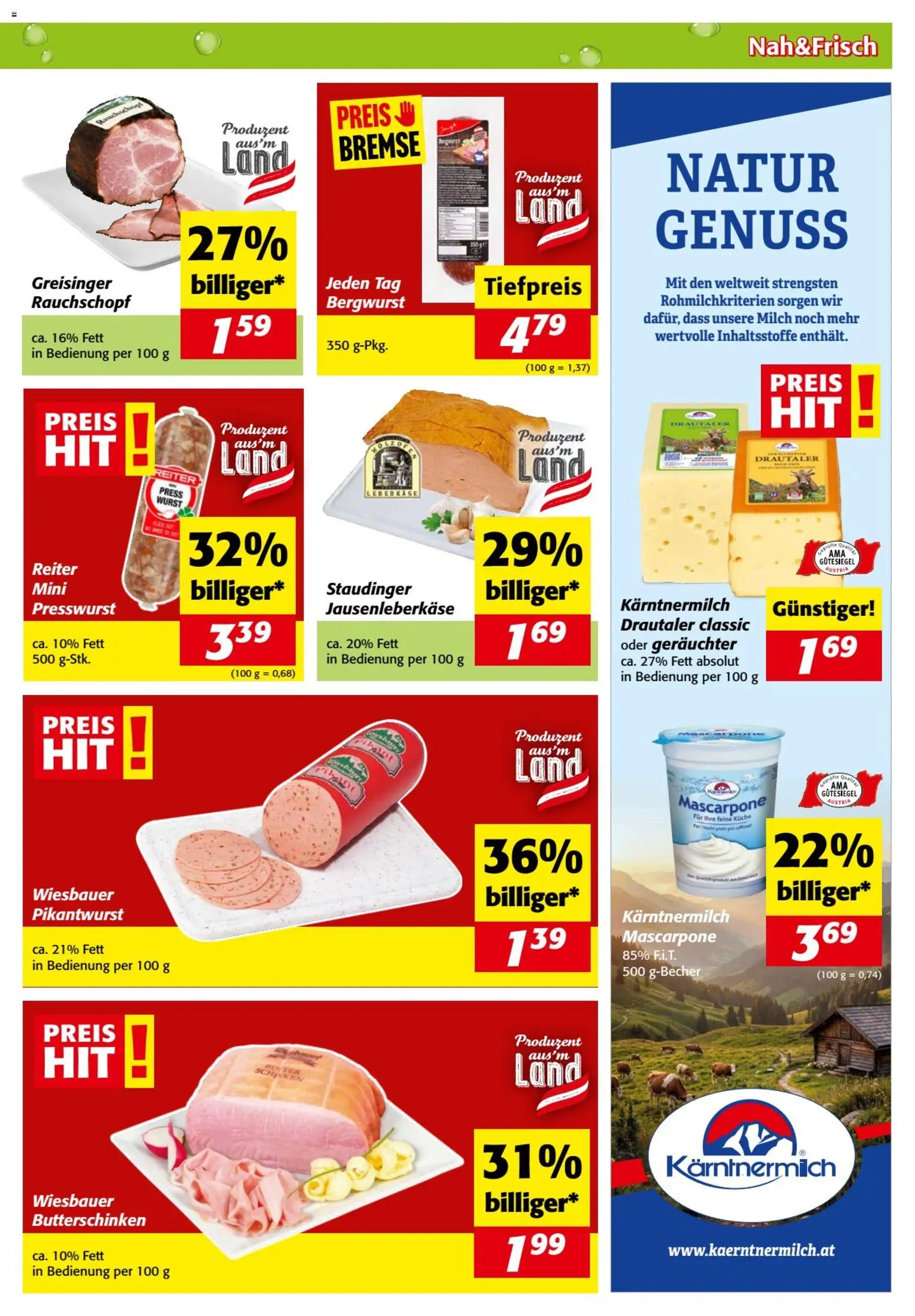 Nah und Frisch Flugblatt gültig ab 10.06.2026 | Seite: 3 | Produkte: Wurst, Milch, Schinken