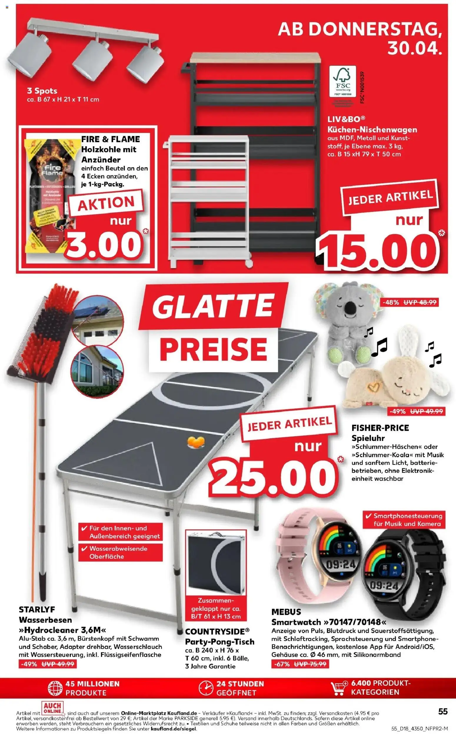 Prospekt Kaufland ab 30.04.2026 » Angebote Online zum Blättern | Seite: 55 | Produkte: Adapter, Smartwatch, Batterie, Smartphone
