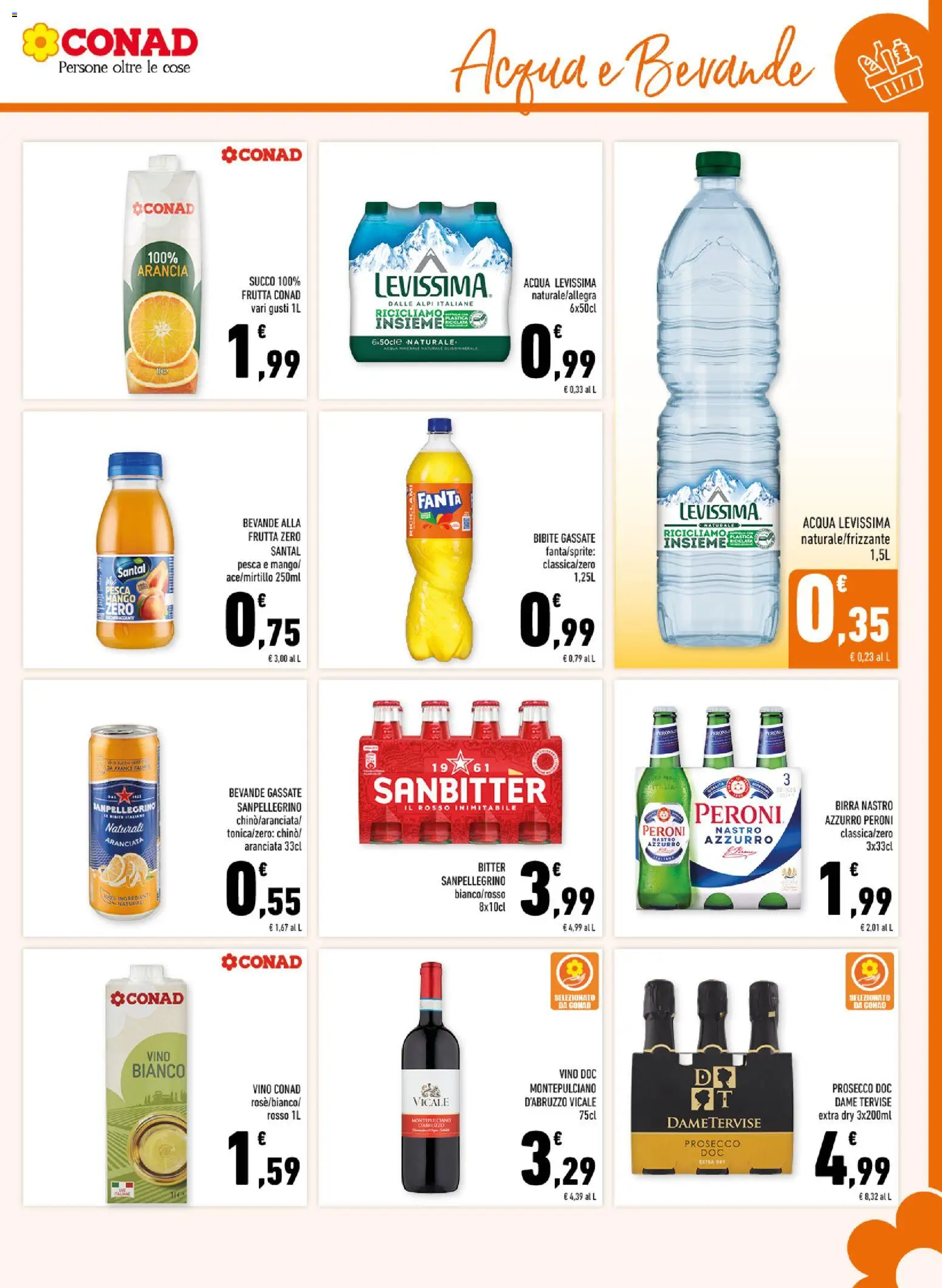 Volantino Conad del 20.05.2026 | Pagina: 7 | Prodotti: Succo, Bibite, Fanta, Vino bianco