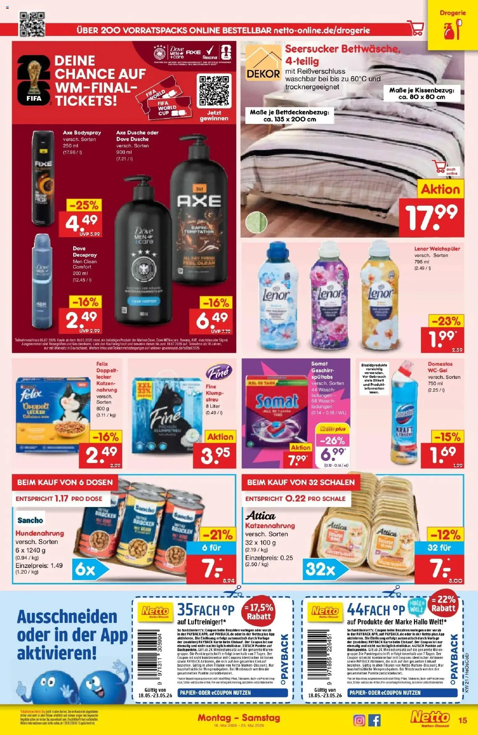 Netto Marken-Discount Prospekt Nordhausen	 – gültig ab 17.05.2026 | Seite: 15 | Produkte: Lenor, Luftreiniger, Dusche, Deospray