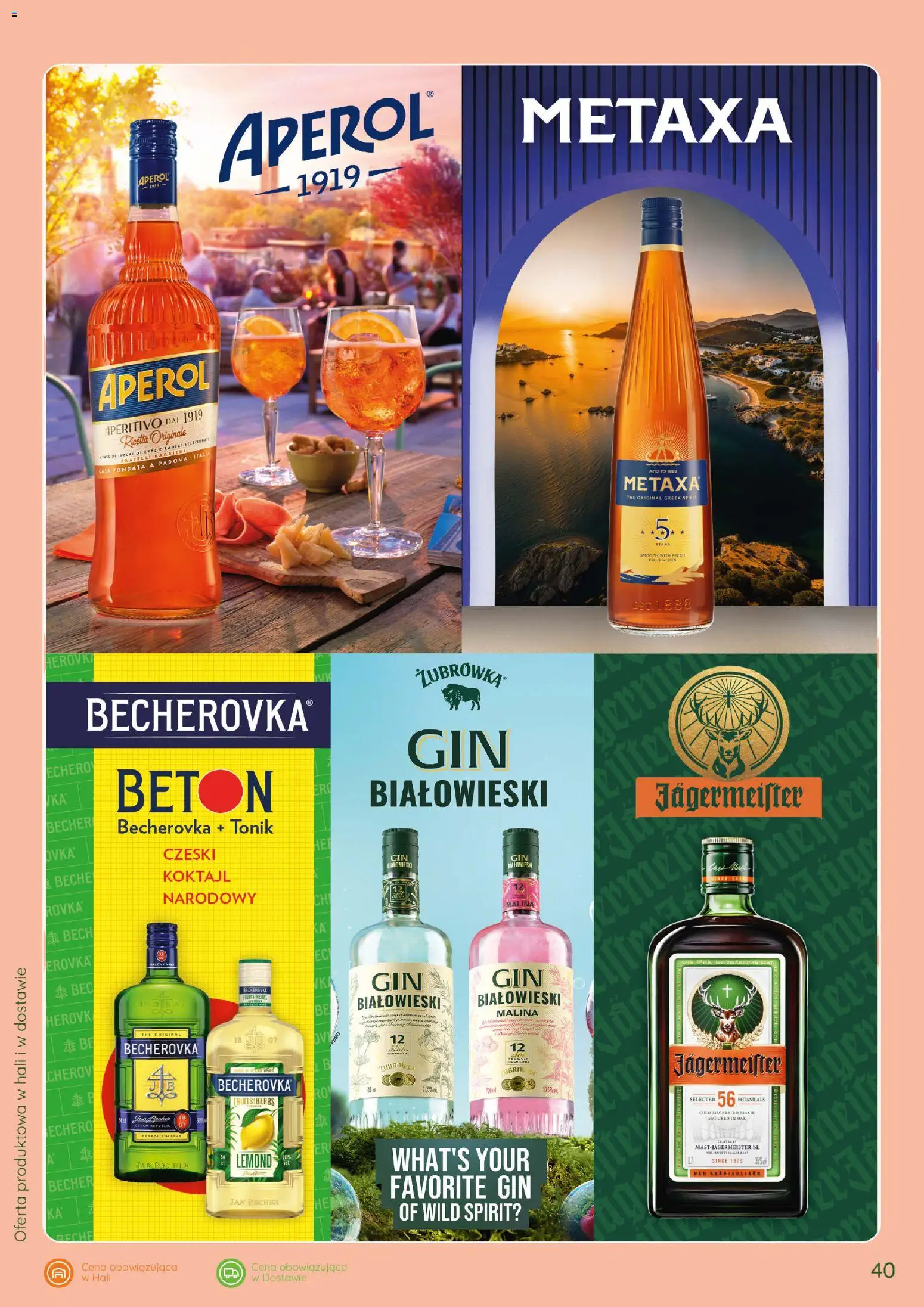 Eurocash gazetka - Katalog Alkoholowy od 01.10.2026 | Strona: 40 | Produkty: Metaxa, Becherovka, Gin, Tonik
