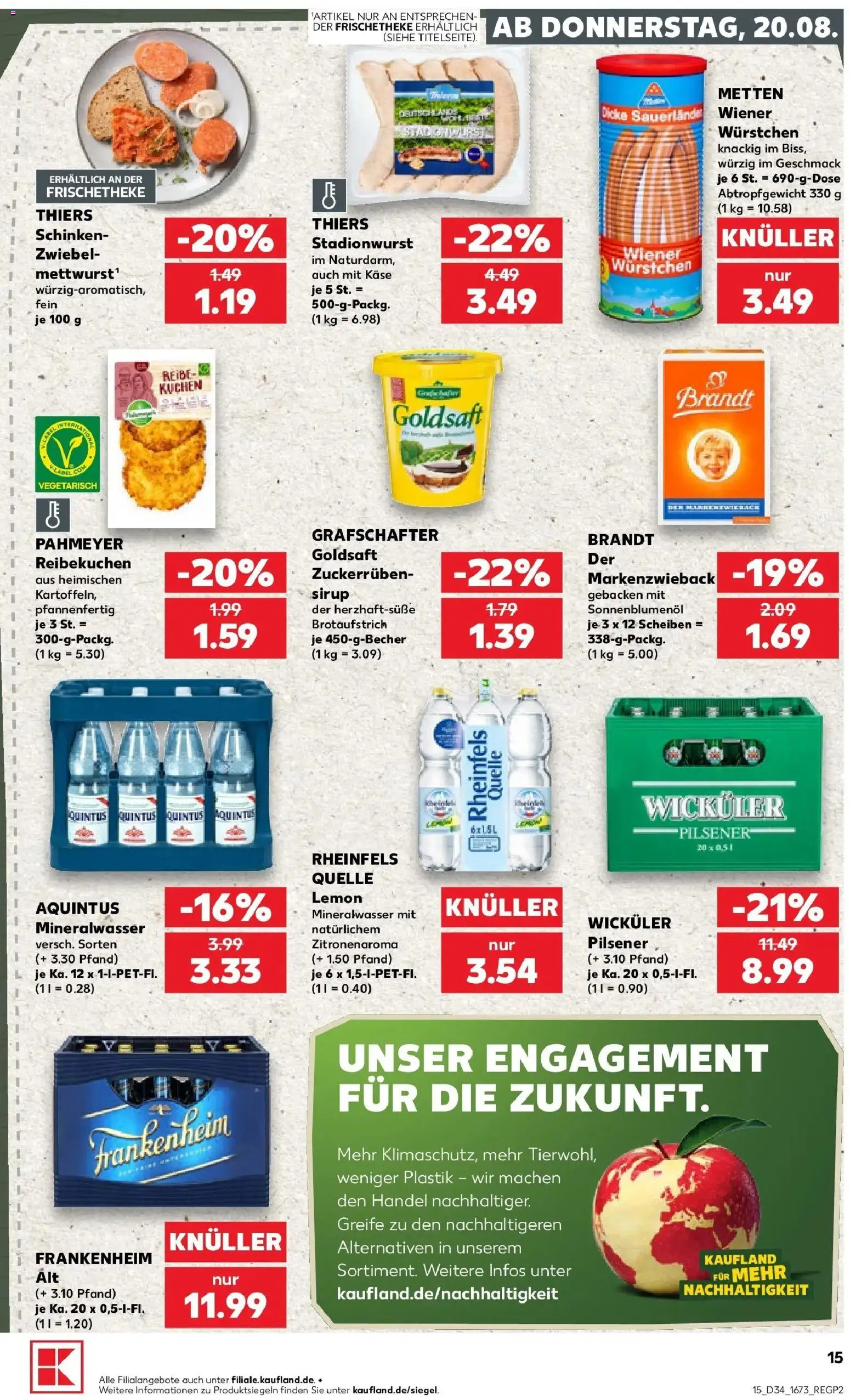 Prospekt Kaufland ab 17.08.2026 » Angebote Online zum Blättern | Seite: 26 | Produkte: Wiener wurstchen, Käse, Schinken, Kuchen