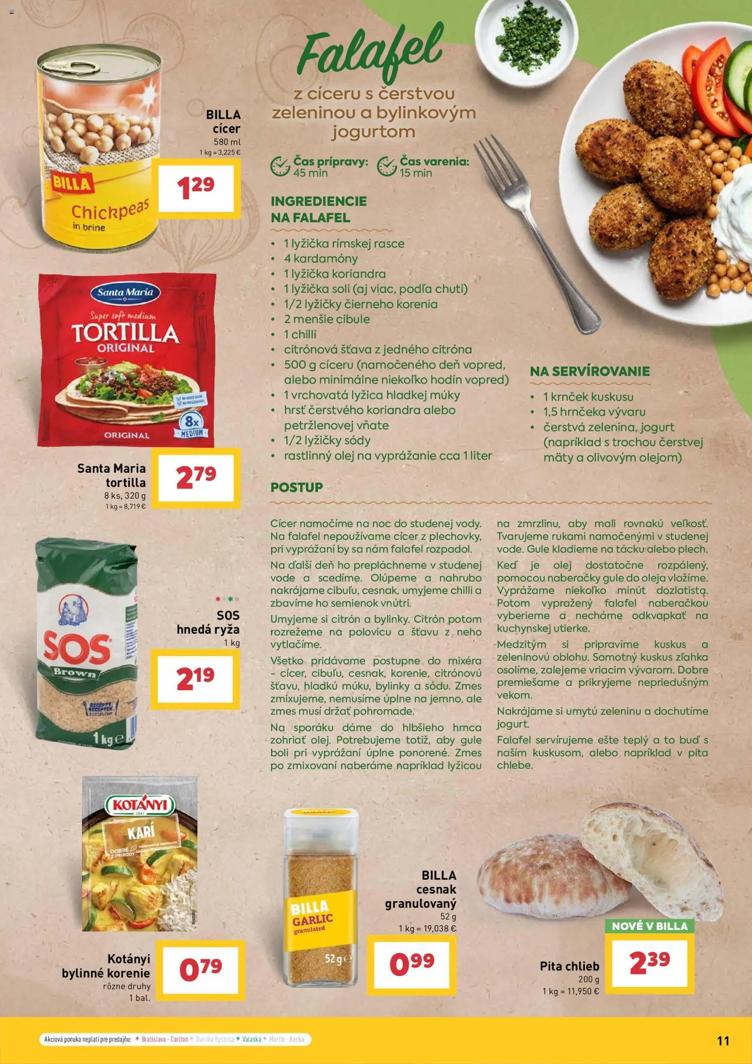 Nové Billa akcie – leták je platný od 29.04.2026 | Strana: 11 | Produkty: Chlieb, Chilli, Cesnak, Korenie