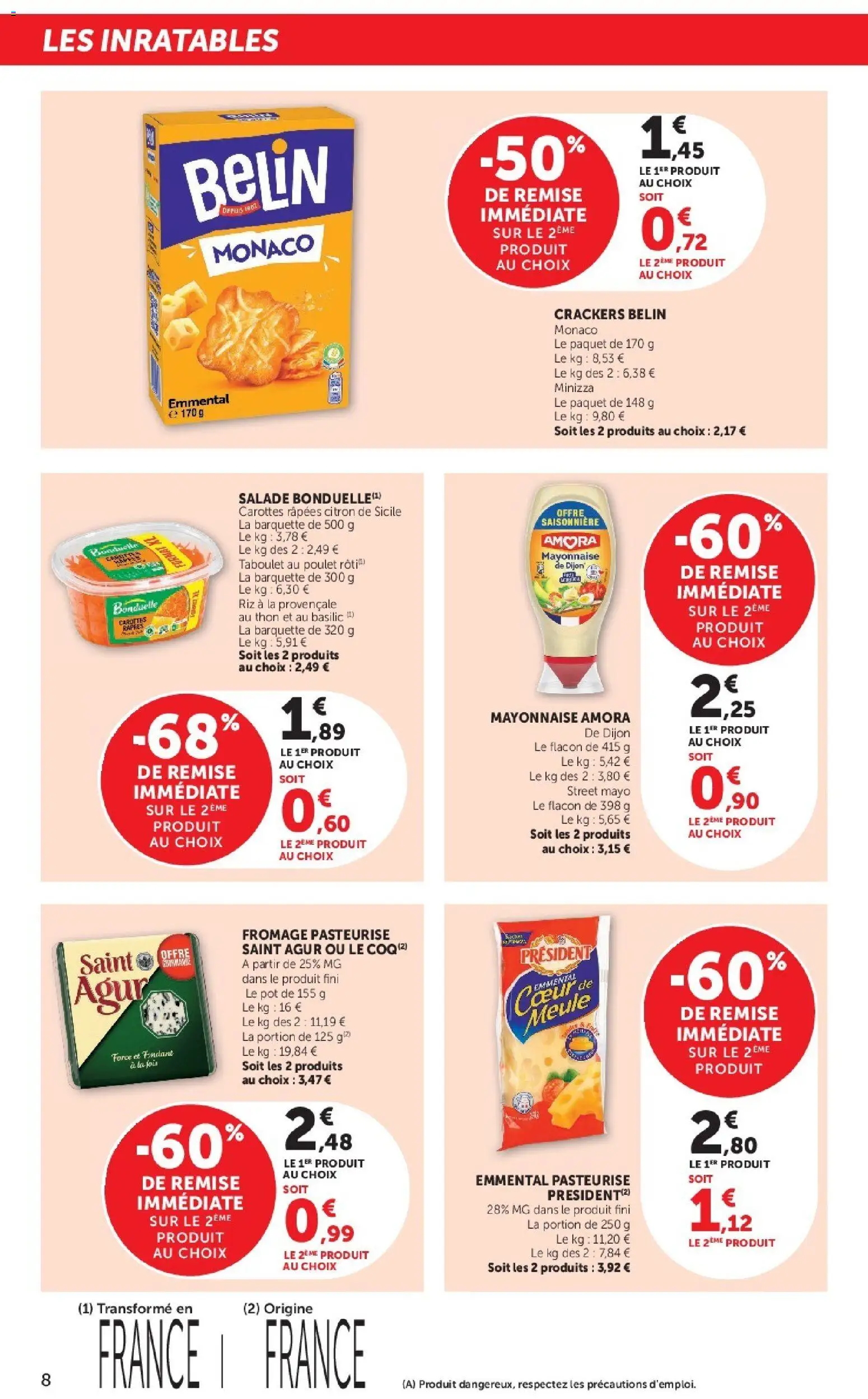 {H1} | Page: 8 | Produits: Carottes, Citron, Carottes rapees, Fromage