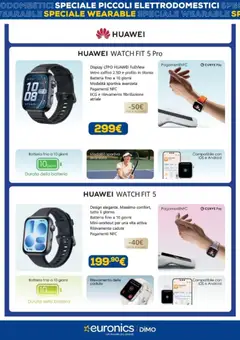 Anteprima del volantino Euronics volantino Wearable valido a partire dal 21.05.2026 | Pagina: 6 | Prodotti: Huawei, Batteria