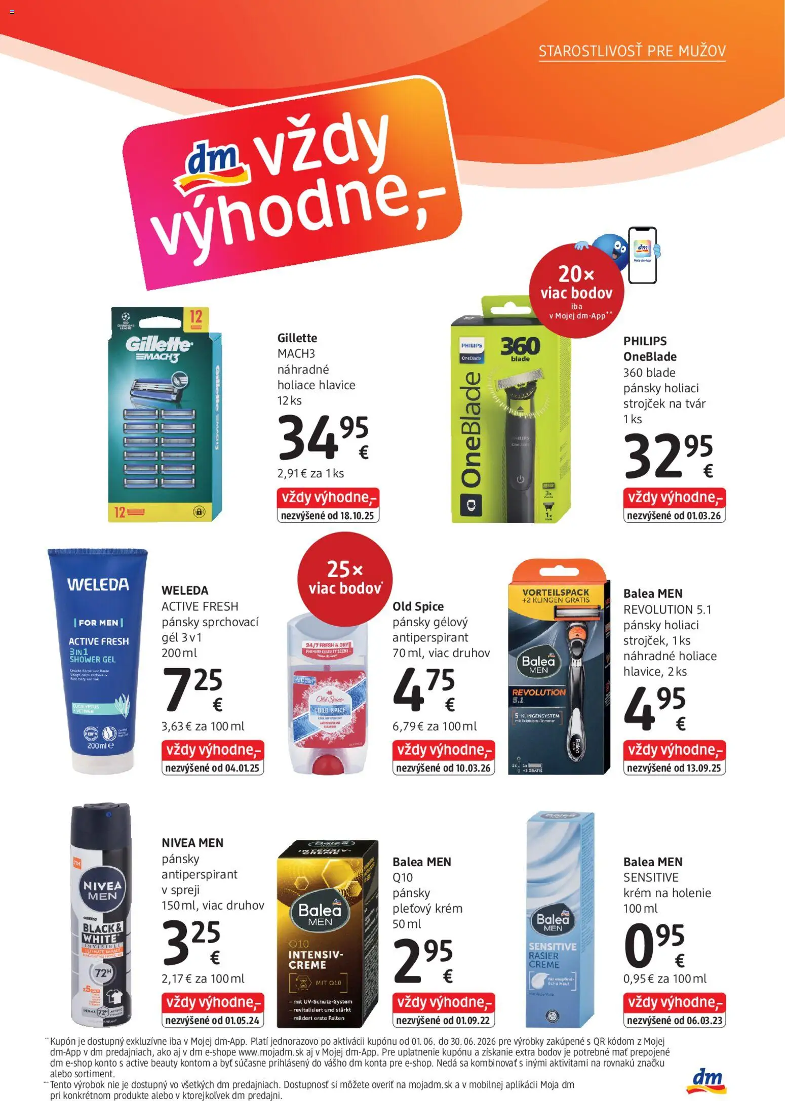 Nové dm drogerie akcie – leták je platný od 01.06.2026 | Strana: 11 | Produkty: Strojček, Holiaci strojček, Antiperspirant