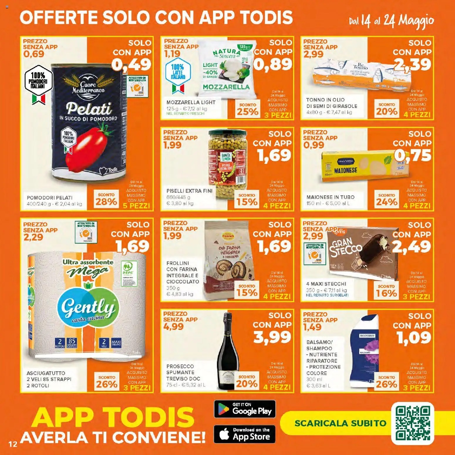 Volantino Todis del 14.05.2026 | Pagina: 12 | Prodotti: Succo, Pomodoro, Pomodori, Asciugatutto