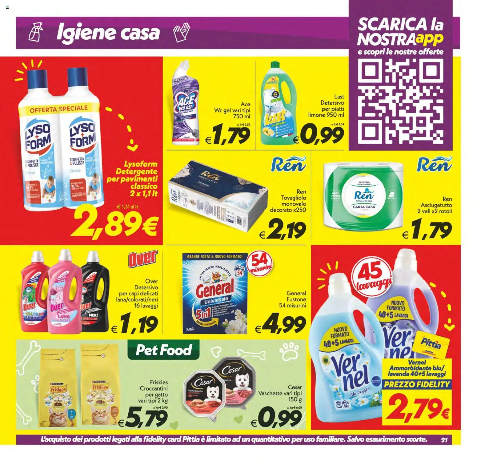 Volantino SuperConveniente del 19.05.2026 | Pagina: 21 | Prodotti: Limone, Lavanda, WC, Vaschette