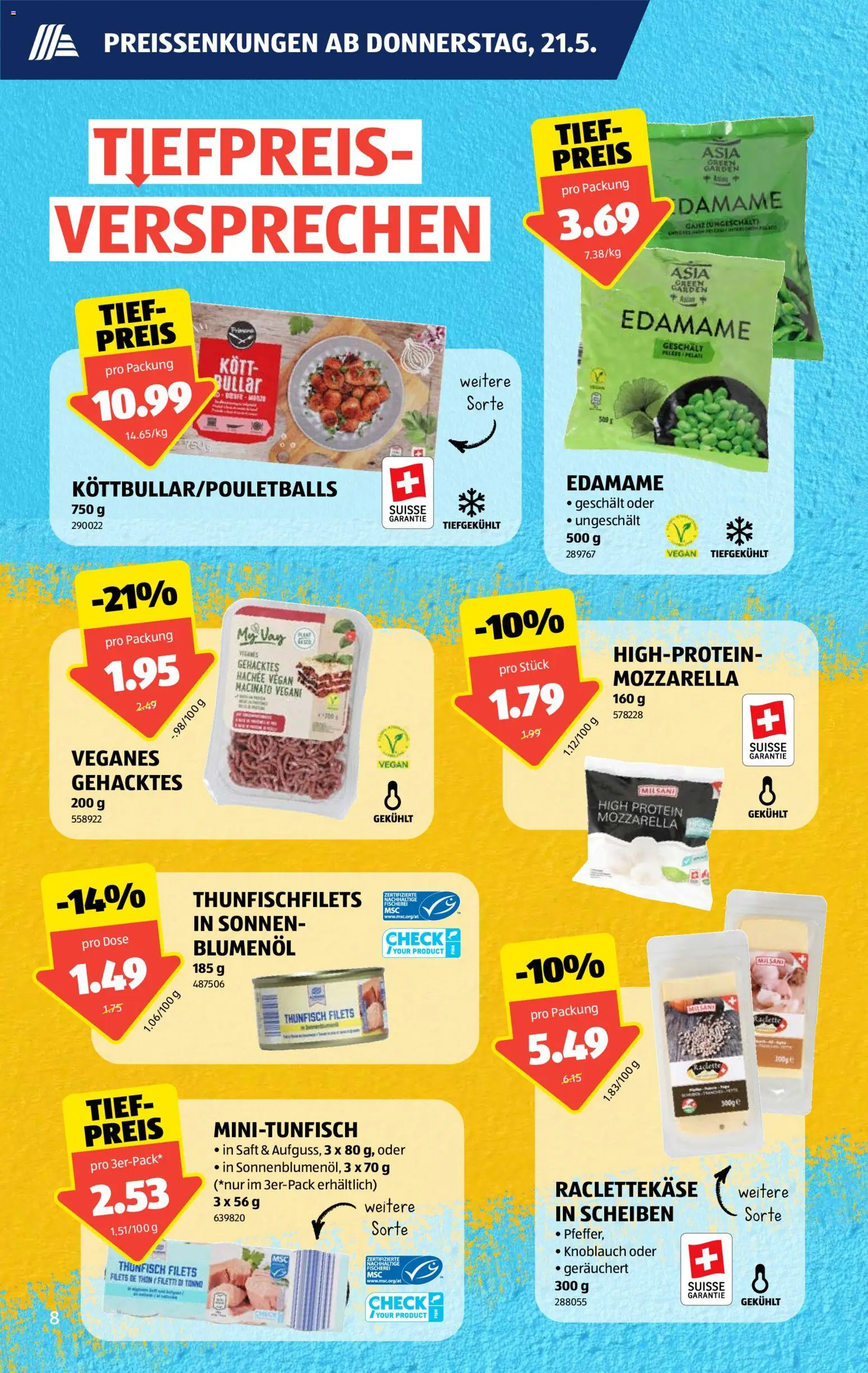 Aldi aktionen – gültig ab 21.05.2026 | Seite: 8 | Produkte: Saft, Knoblauch, Raclette