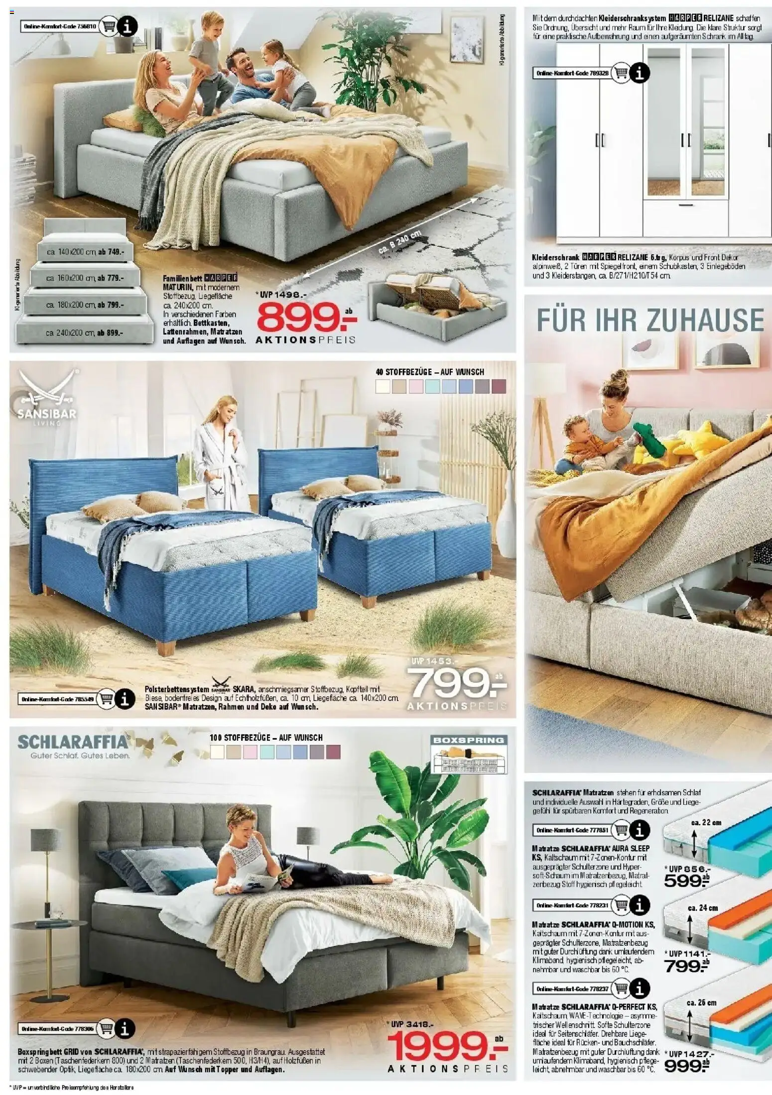 Ostermann - Möbel Ostermann: Neue Möbel wirken Wunder. (ab 29.08.2026) zum Blättern | Seite: 8 | Produkte: Bett, Kleiderschrank, Liege, Topper