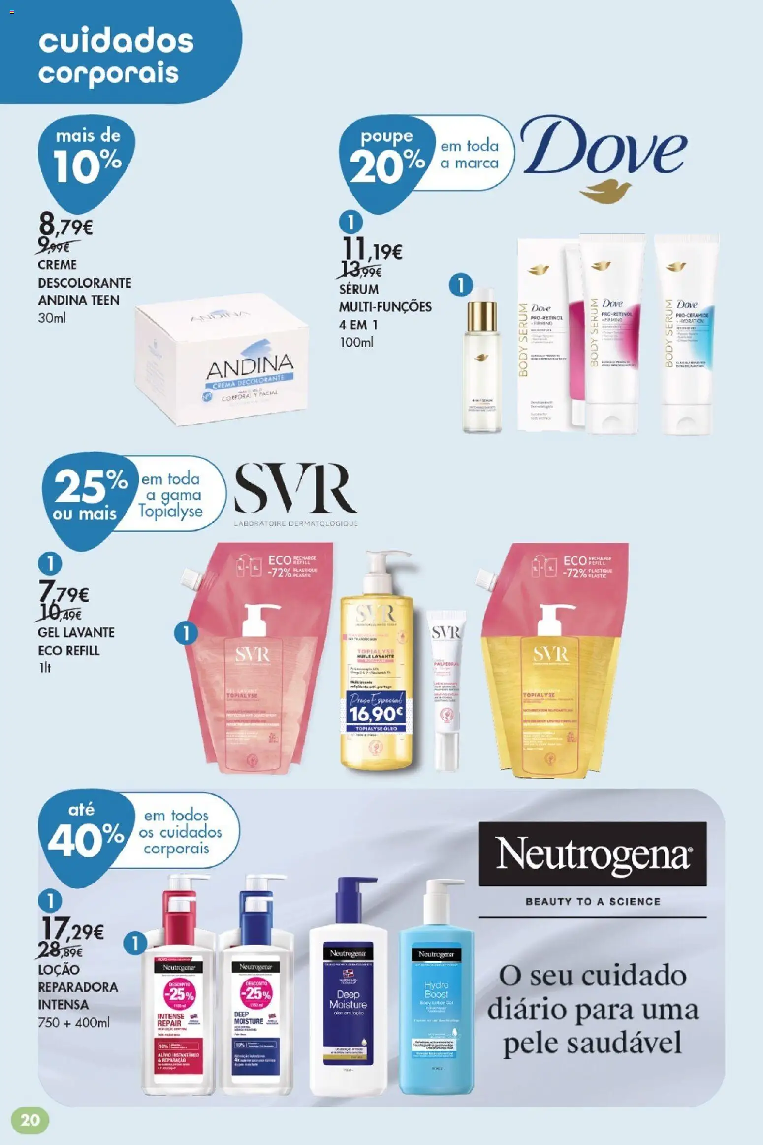 Pingo Doce Bem Estar Regresso à Rotina Lojas │ válido de 25/08/2026 | Página: 20 | Produtos: Sérum, Óleo, Descolorante, Creme
