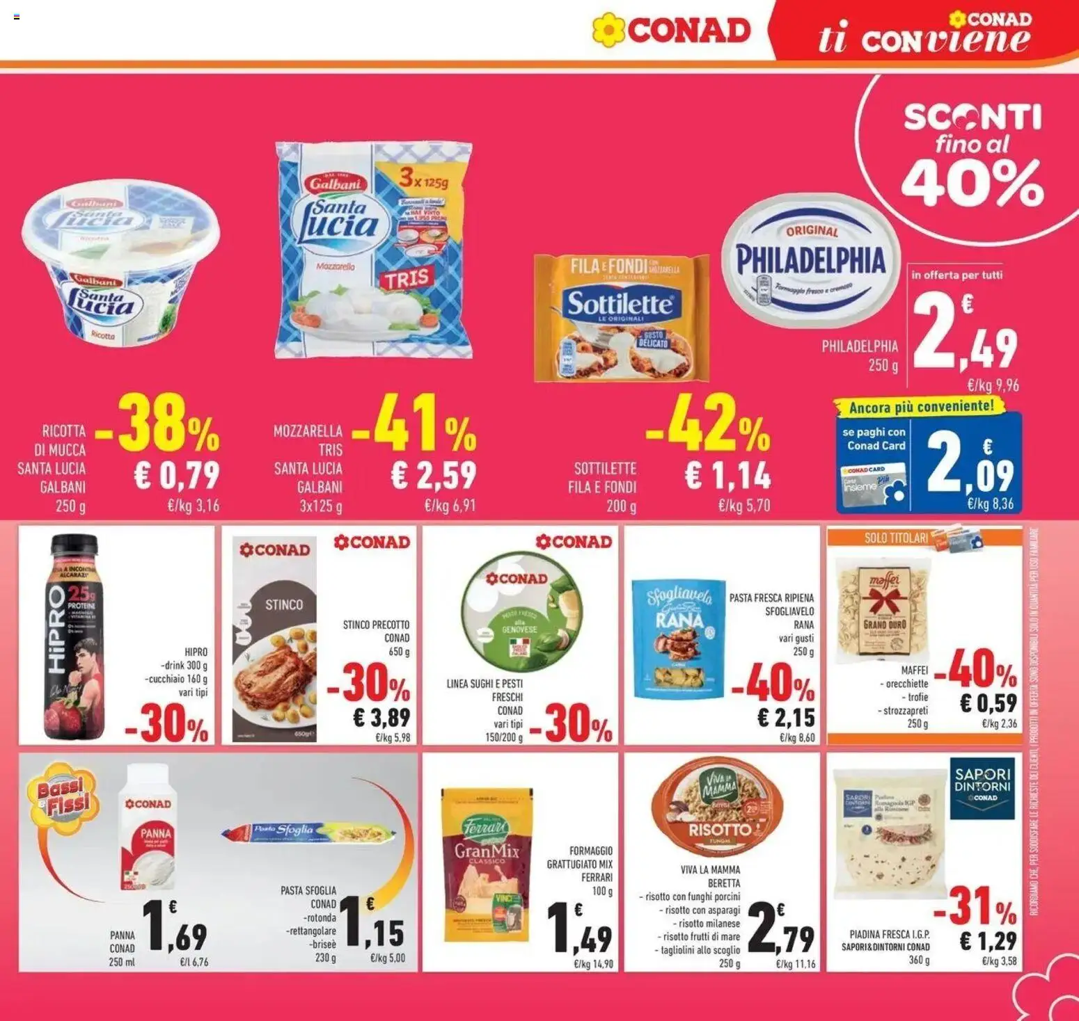 Volantino Conad del 21/10/2026 | Pagina: 29 | Prodotti: Frutti di mare, Formaggio, Ricotta, Orecchiette