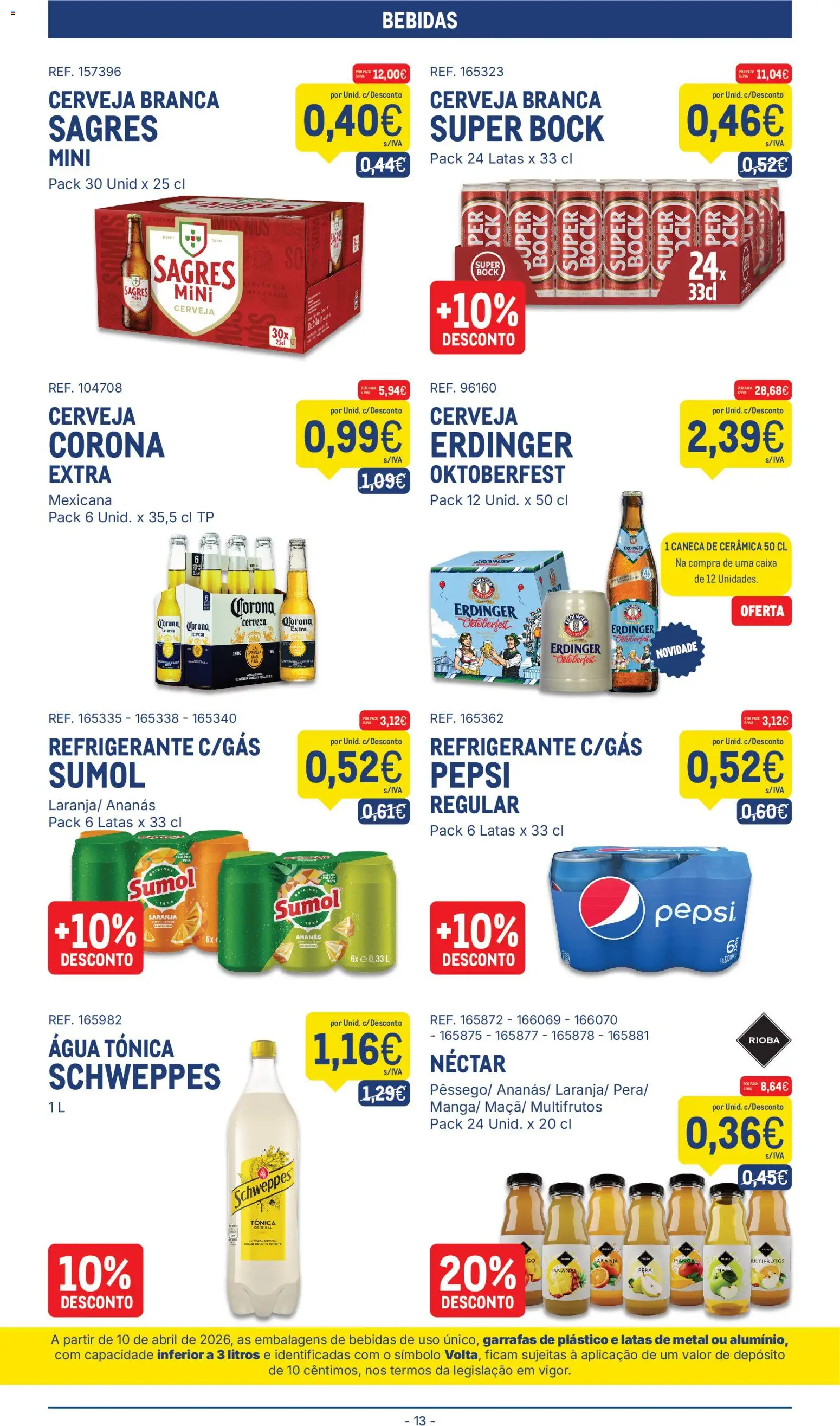 Makro Folheto │ válido de 22/09/2026 | Página: 13 | Produtos: Refrigerante, Água tónica, Ananás, Caixa