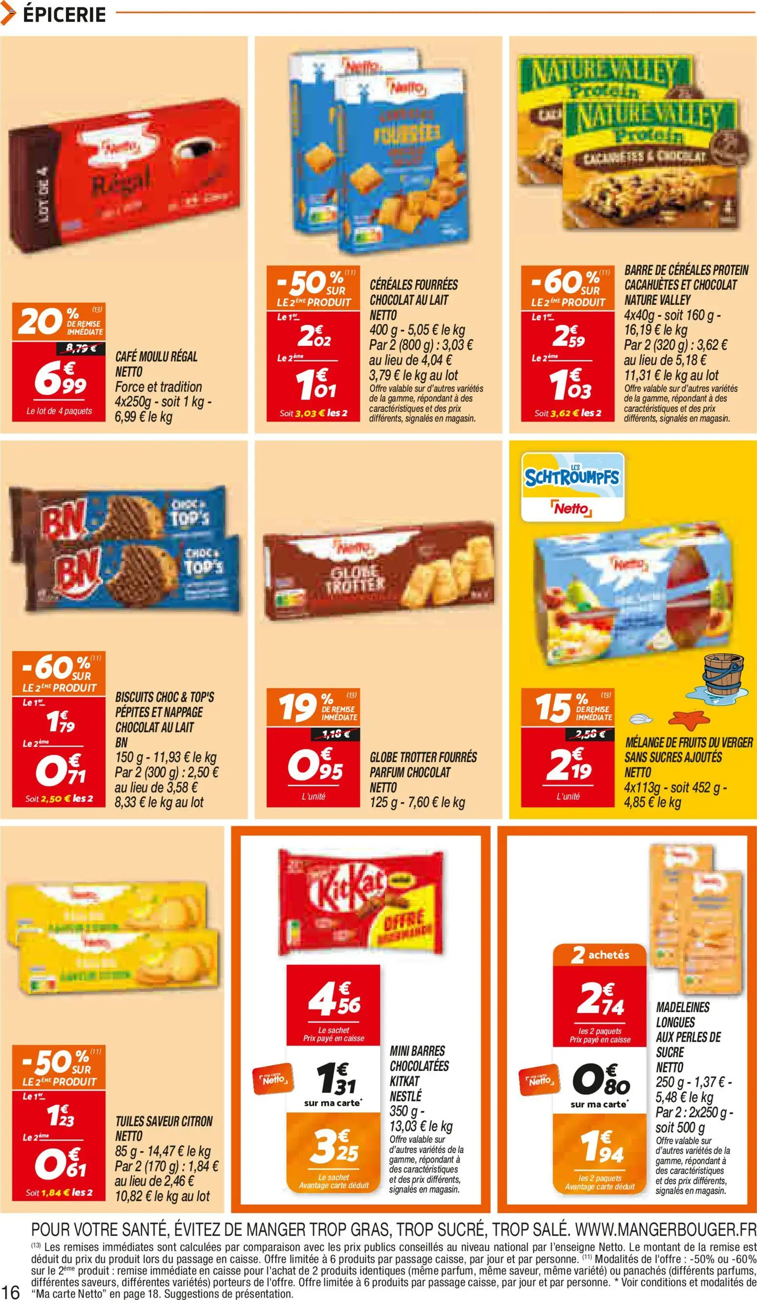 {H1} | Page: 16 | Produits: Citron, Lait, Céréales, Biscuits