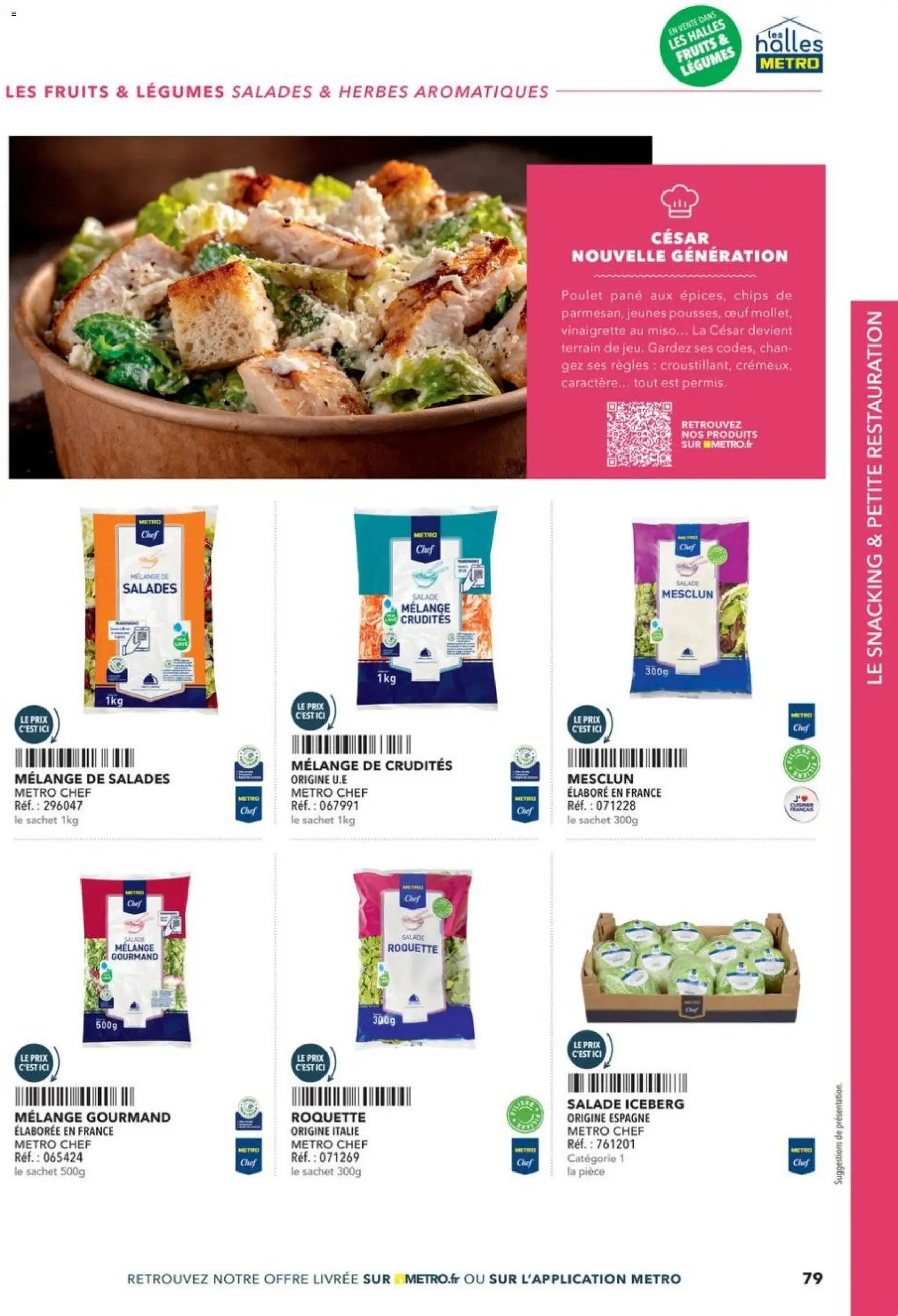 {H1} | Page: 79 | Produits: Salade, Roquette, Chips