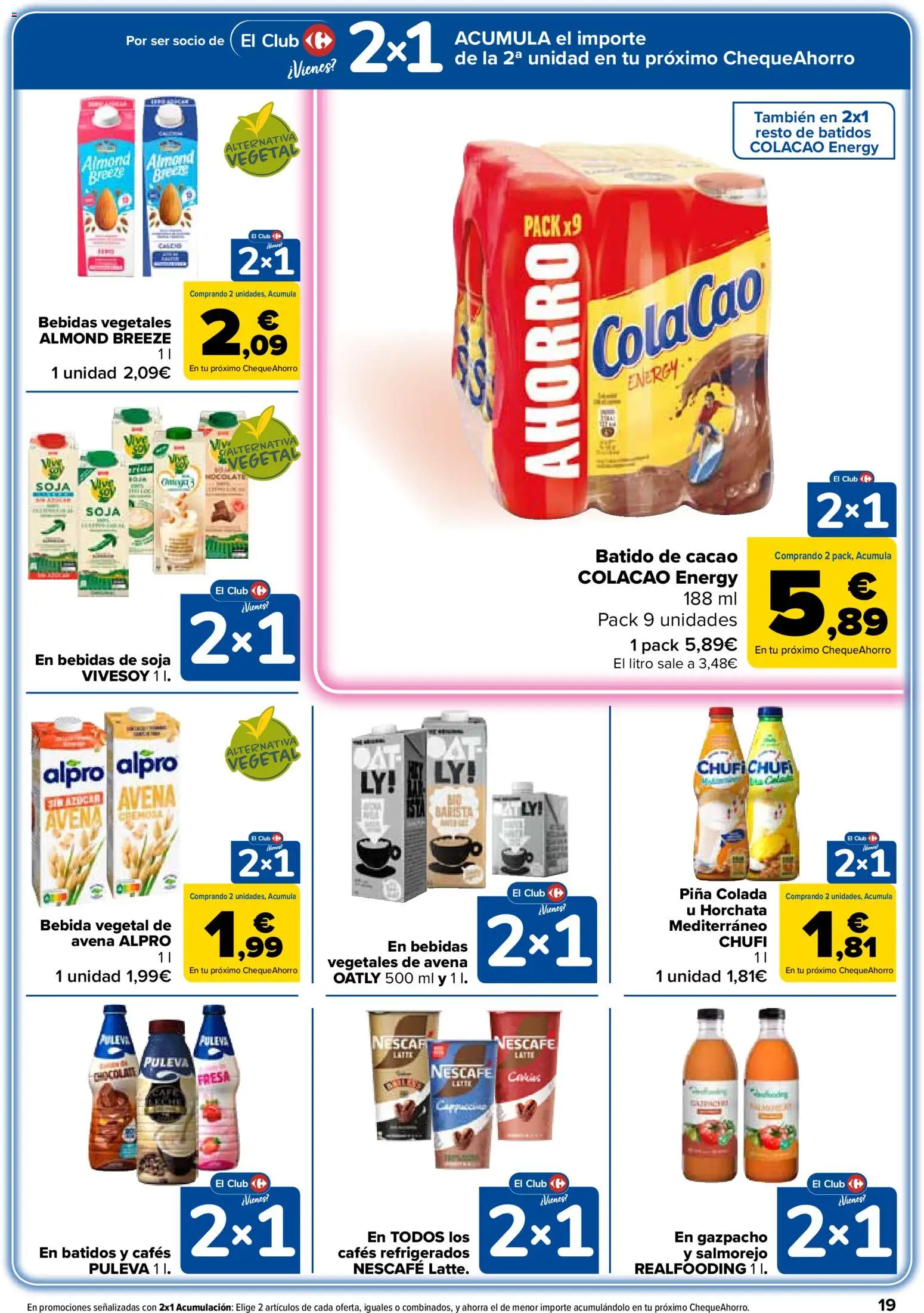 Carrefour folleto │ válido desde el 14/07/2026 | Página: 21 | Productos: Chocolate, Gazpacho, Bebidas, Cacao