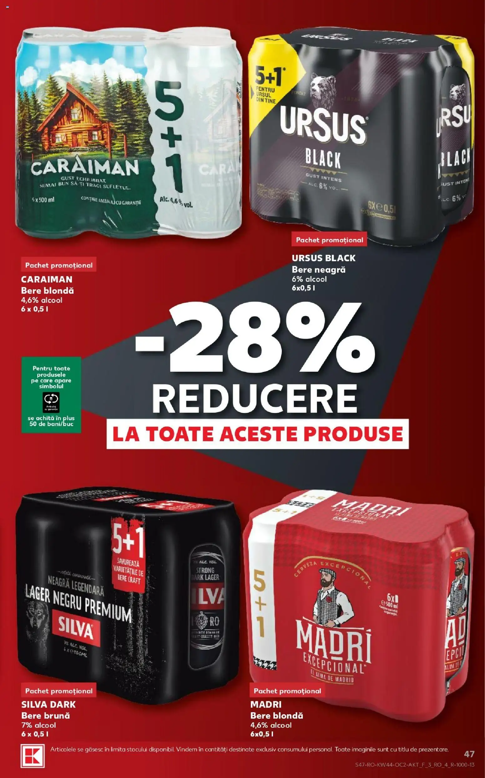 Kaufland Miercurea Ciuc 28.10.2026 - Revista si Oferta | Pagină: 47 | Produse: Premium, Ursus, Plus, Black