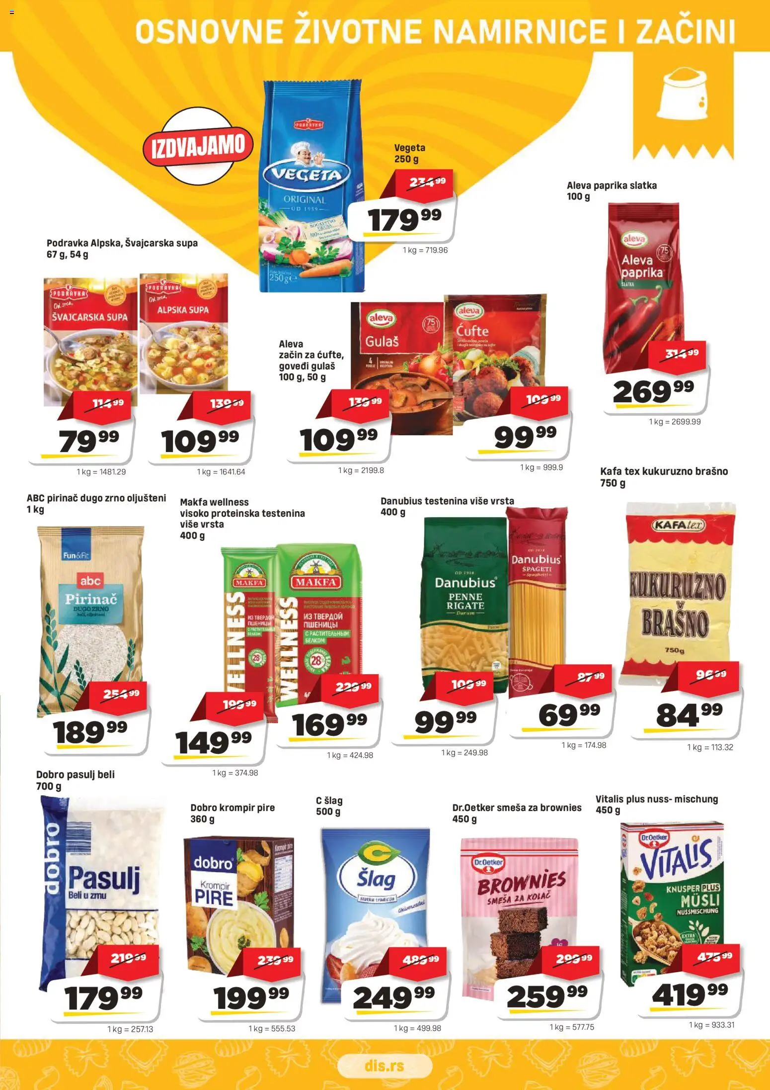 DIS katalog - važi od 13.08.2026 | Strana: 7 | Proizvode: Šlag, Kolač, Paprika, Namirnice