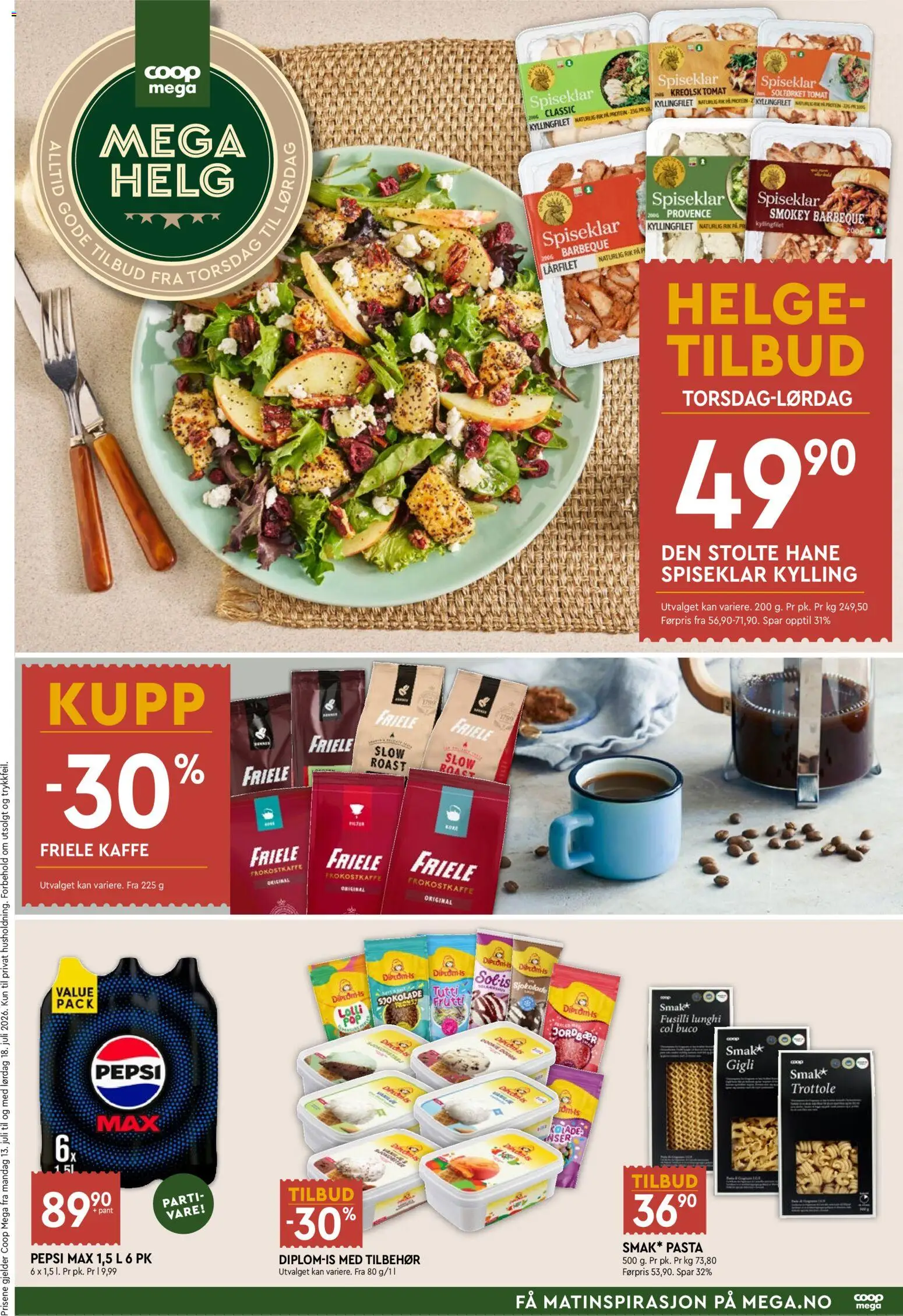 {H1} | Side: 1 | Produkter: Kaffe, Kylling, Jordbær, Mixuri salate