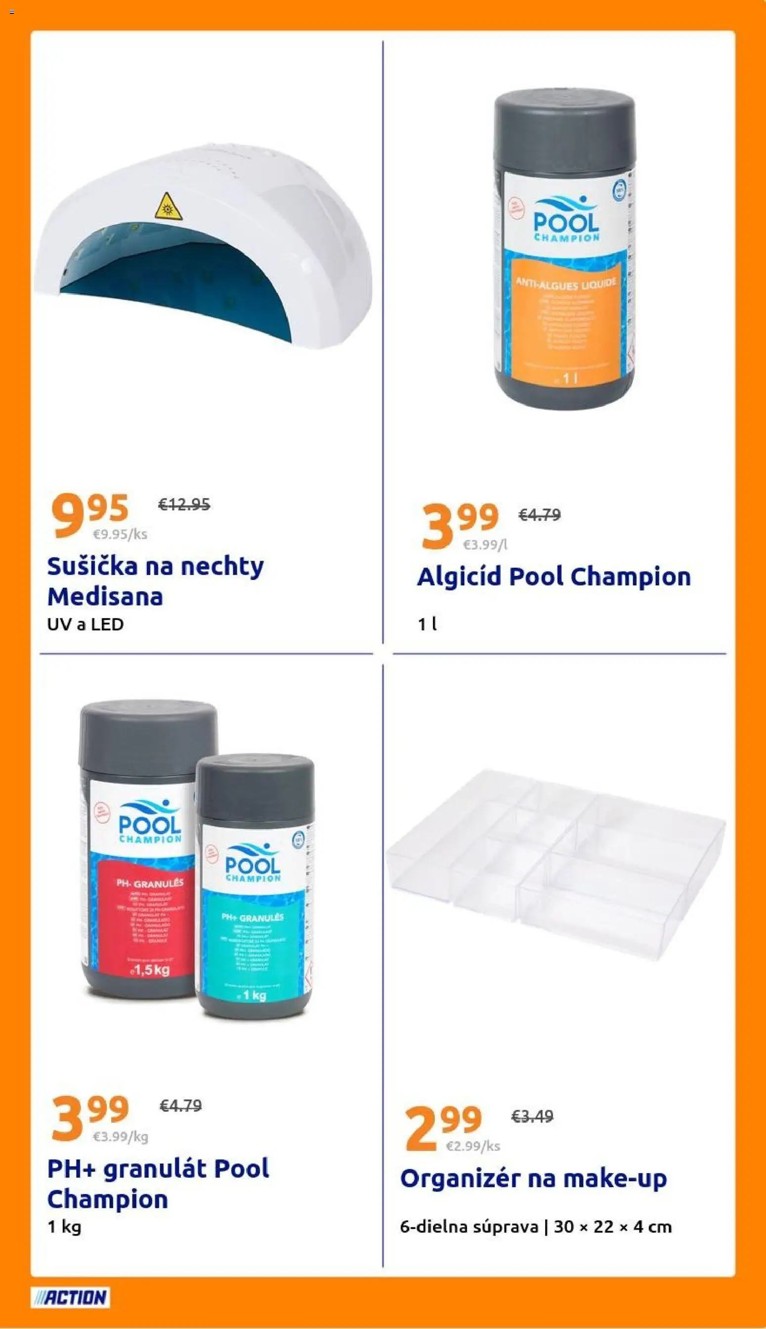 Nové Action akcie – leták je platný od 01.07.2026 | Strana: 19 | Produkty: Organizér, Sušička, Led