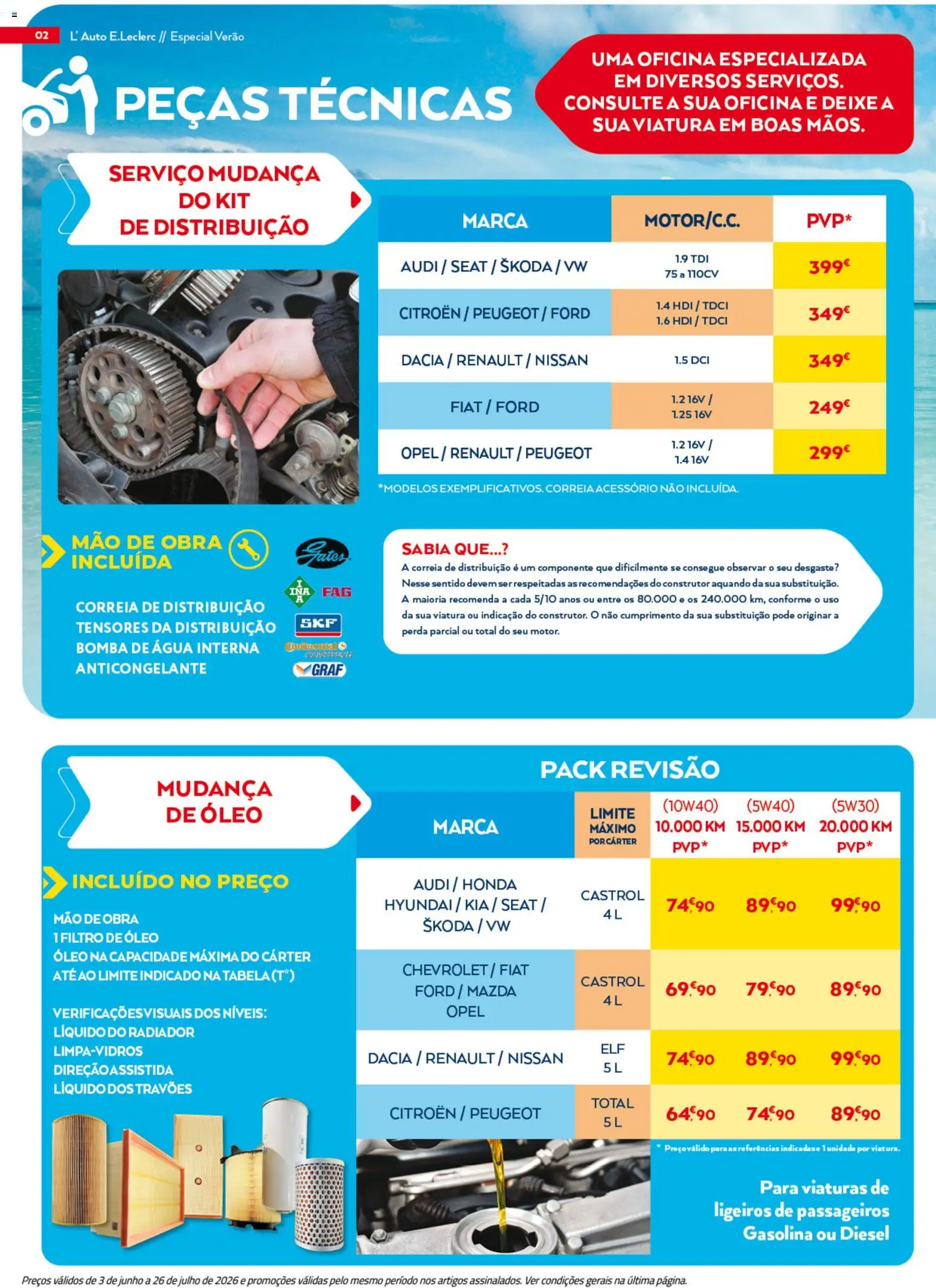 E.Leclerc folheto Auto │ válido de 03.06.2026 | Página: 2 | Produtos: Agua, Radiador, Óleo