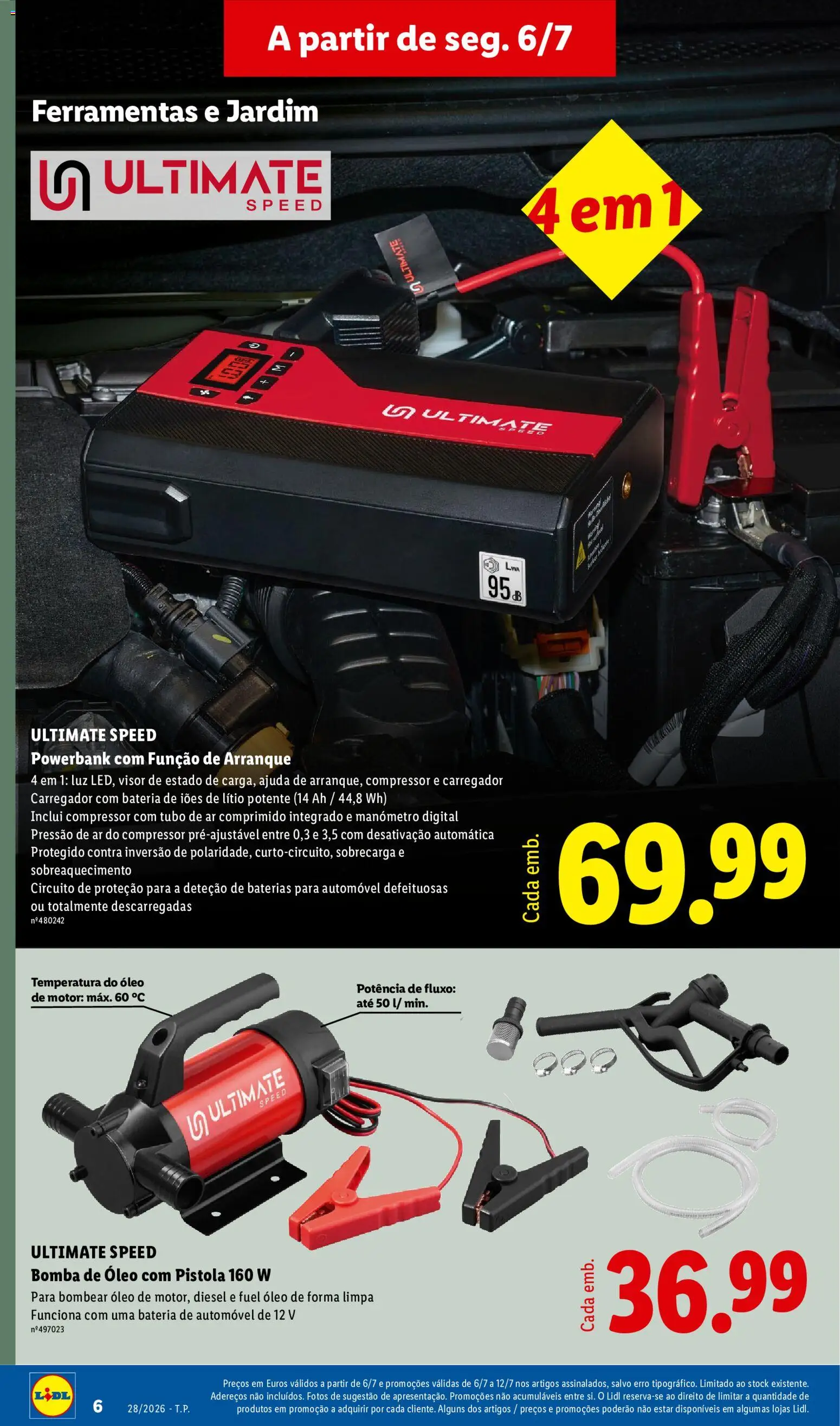 Lidl Novidades │ válido de 06/07/2026 | Página: 6 | Produtos: Ferramentas, Bateria, Óleo, Compressor