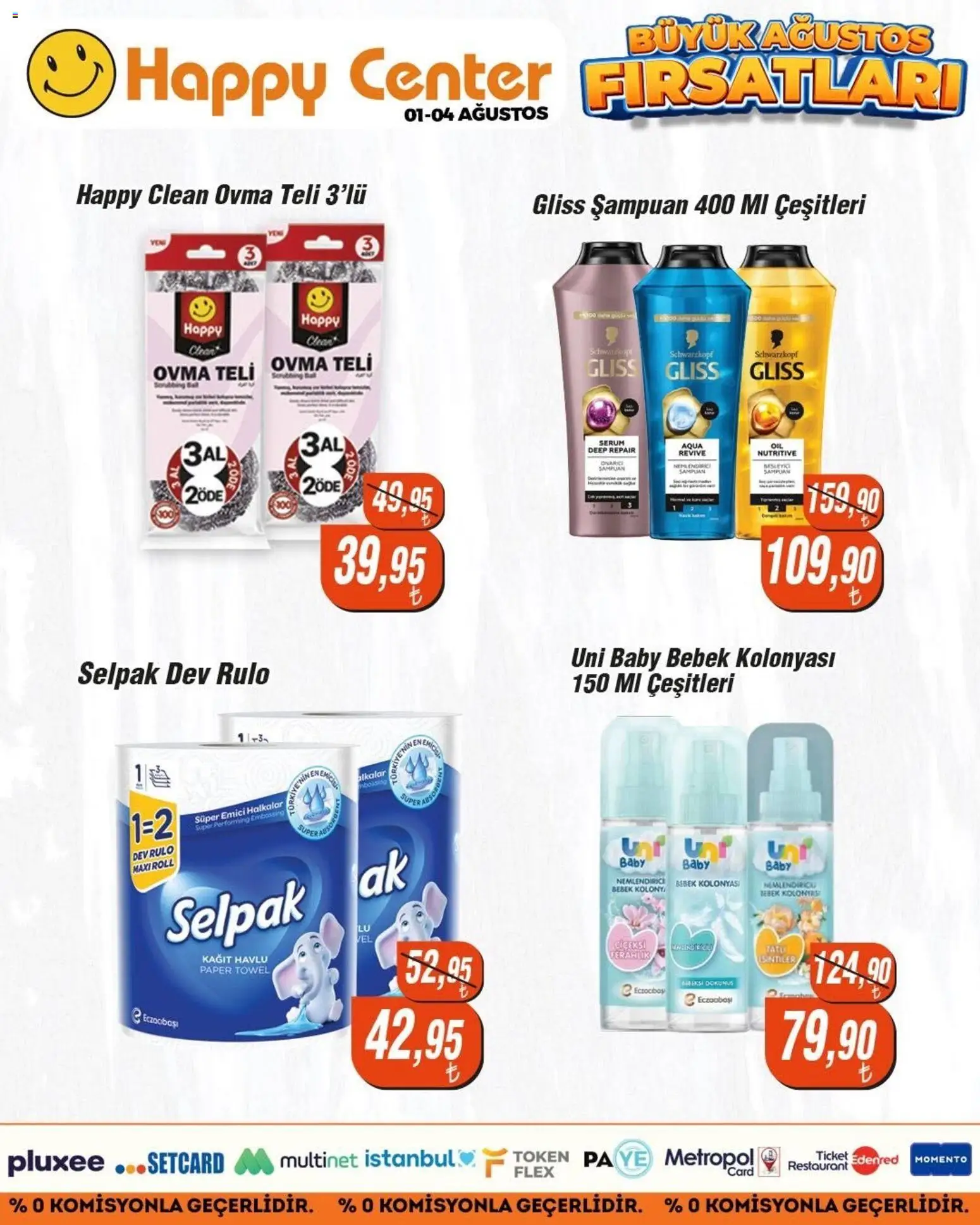 Happy Center Katalog - 01 Ağustos 2026 tarihinden itibaren geçerlidir | Sayfa: 10 | Ürünler: Şampuan, Kağıt havlu