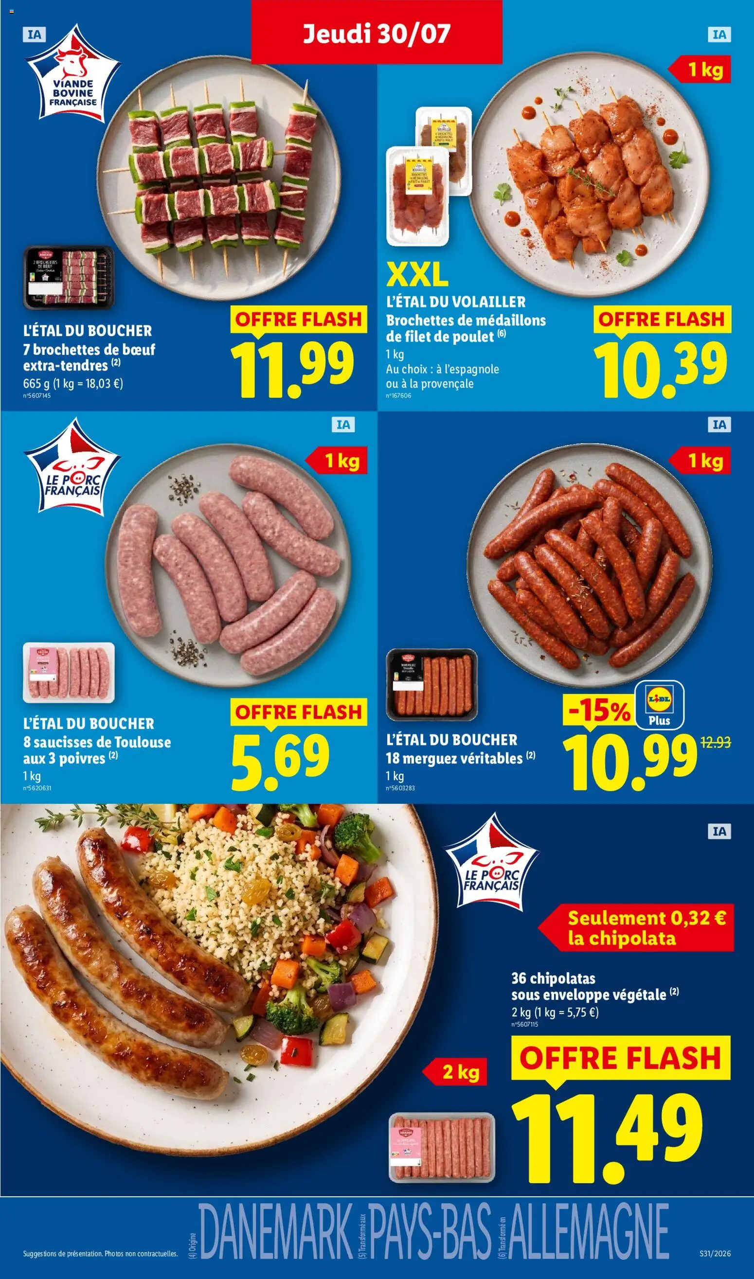 {H1} | Page: 9 | Produits: Merguez Veritables, Merguez, Porc, Viande bovine
