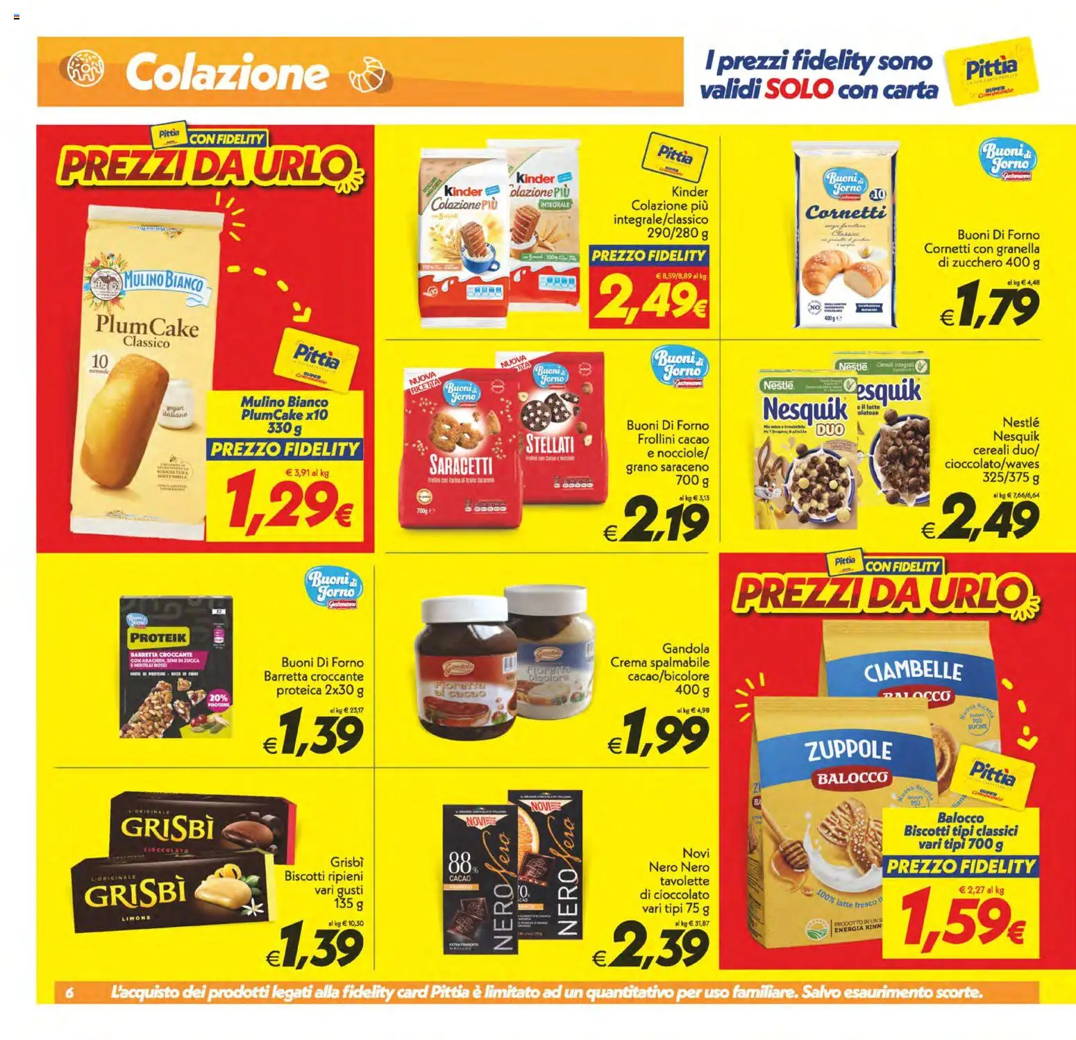 Volantino SuperConveniente del 13/10/2026 | Pagina: 6 | Prodotti: Ciambelle, Barretta, Plumcake, Cacao