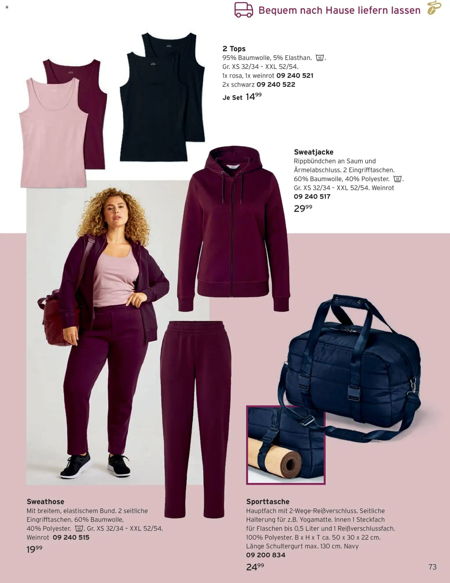 Angebote Tchibo – gültig ab 01.09.2026 | Seite: 73 | Produkte: Sweathose, Sweatjacke
