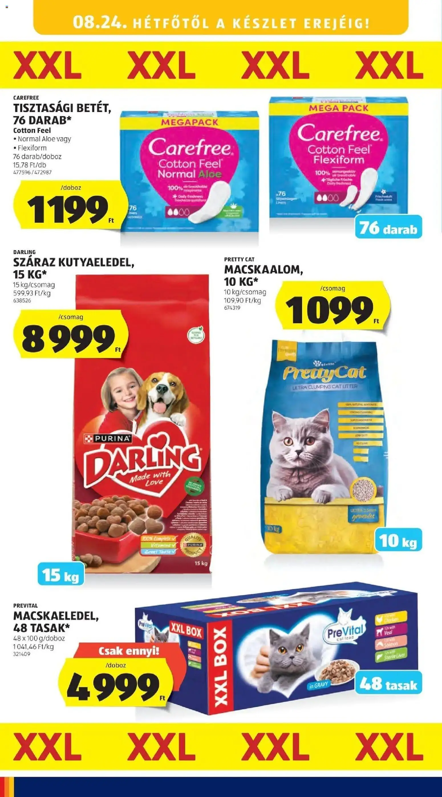 Aldi aktuális akciós újság - 2026.08.21. -tól/töl > akció, lapozható szórólap 🛍️ | Oldal: 18 | Termékek: Prevital, Purina