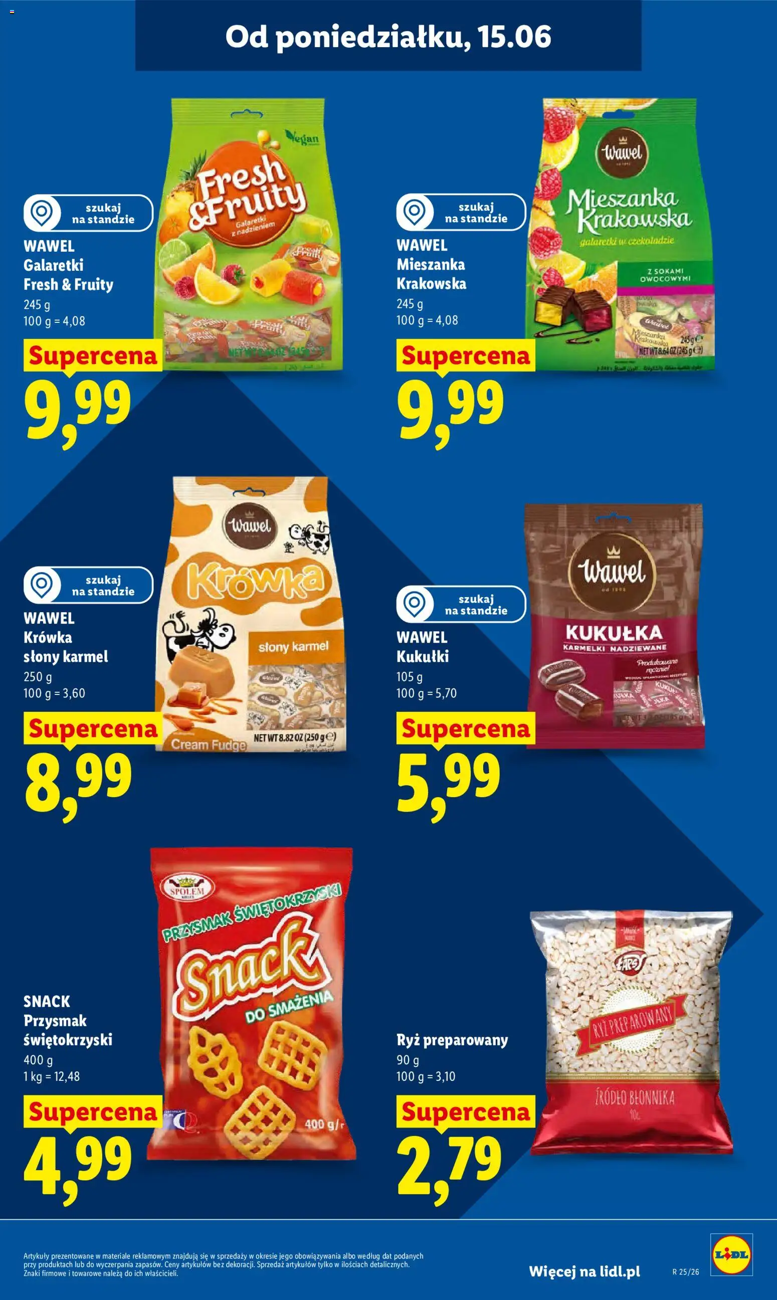 Lidl gazetka od 15.06.2026 | Strona: 47 | Produkty: Mieszanka krakowska, Krowka, Przysmak świętokrzyski, Ryż preparowany