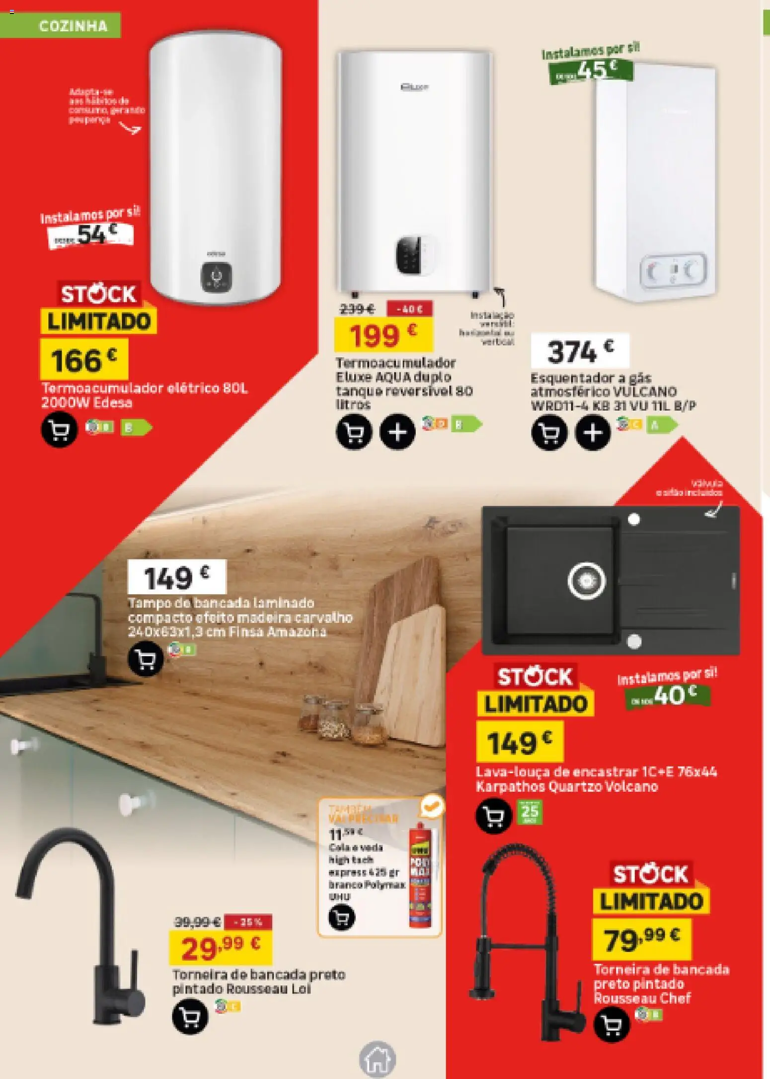 Leroy Merlin Arquipélago da Madeira │ válido de 30.04.2026 | Página: 18 | Produtos: Bancada, Tanque, Torneira