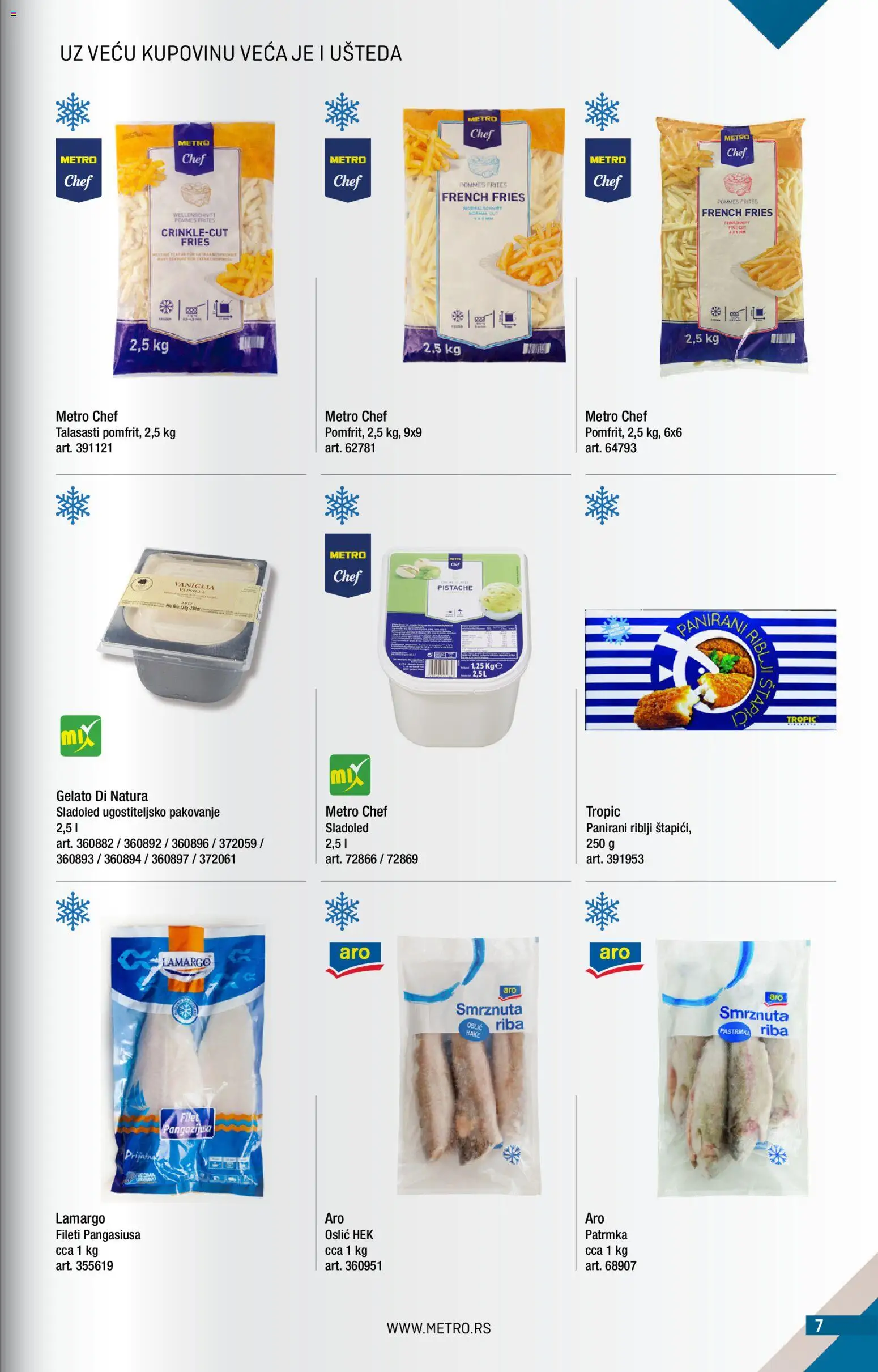 Metro katalog - važi od 01.11.2026 | Strana: 7 | Proizvode: Filet, Oslić, Pakovanje, Riba