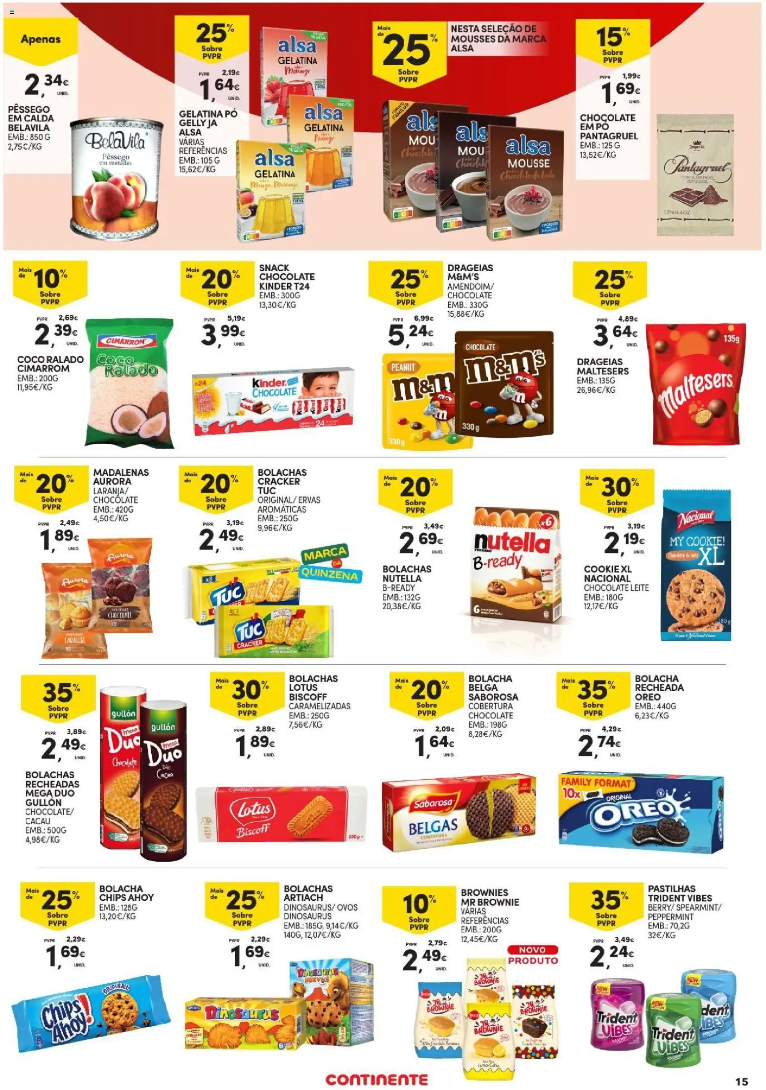 Continente Açores │ válido de 03/09/2026 | Página: 15 | Produtos: Bolachas, Pó, Leite, Ovos