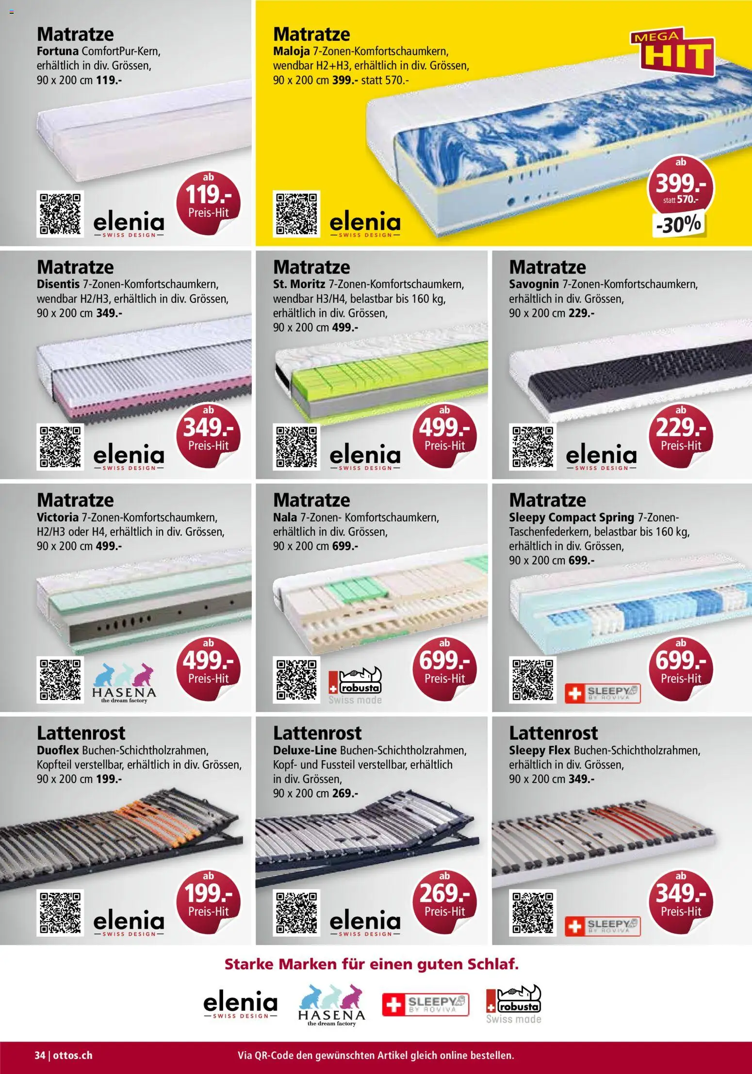 Otto's Aktionen Möbelflyer – gültig ab 01.07.2026 | Seite: 34 | Produkte: Matratze, Lattenrost