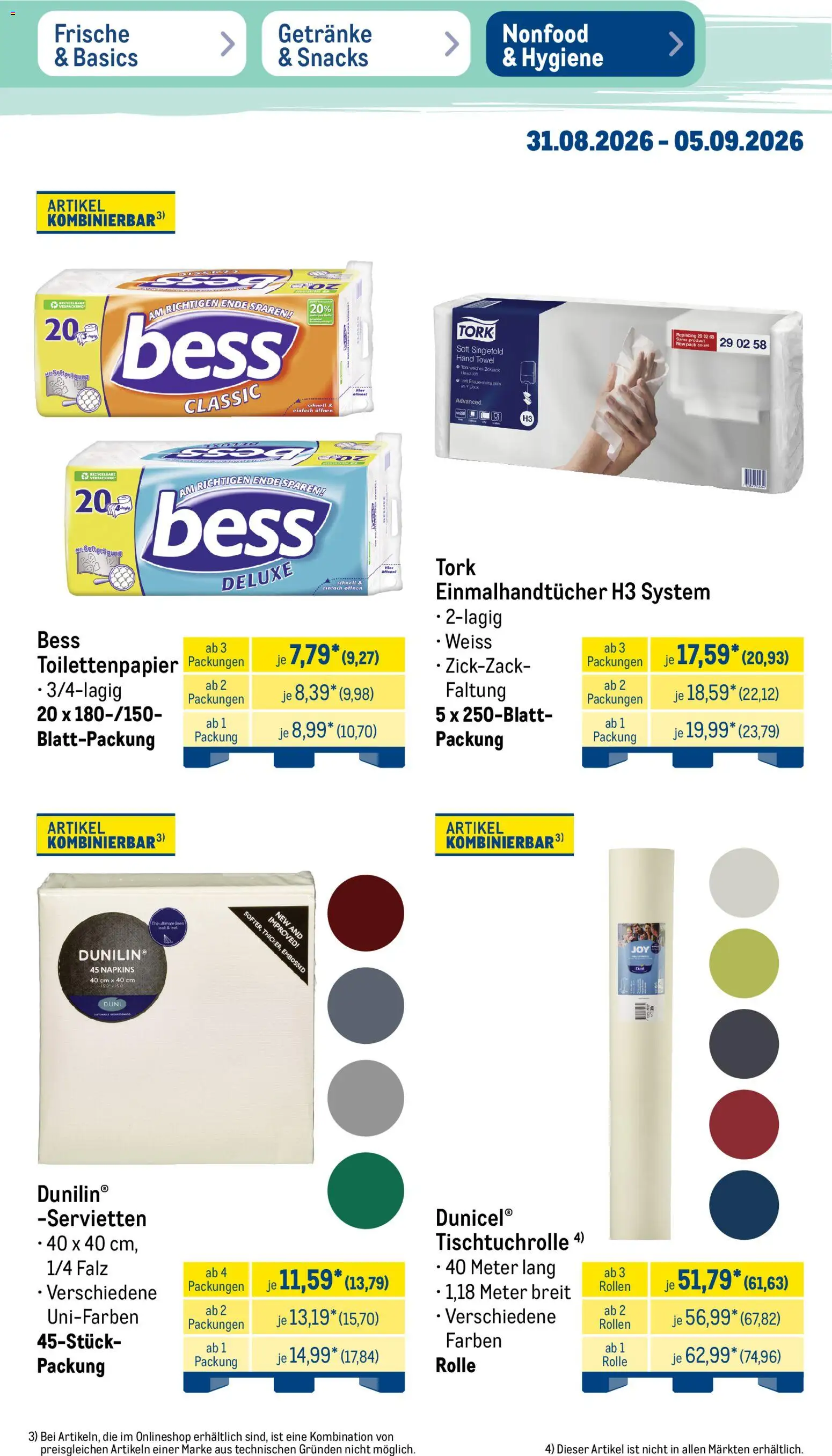 Metro Prospekt – gültig ab 31.08.2026 | Seite: 52 | Produkte: Toilettenpapier