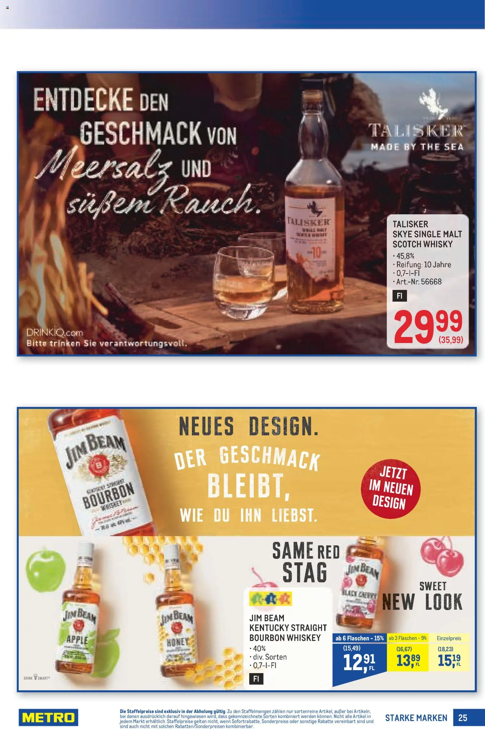 Metro angebote Starke Marken gültig ab 17.09.2026 | Seite: 25 | Produkte: Whiskey, Apple, Bourbon