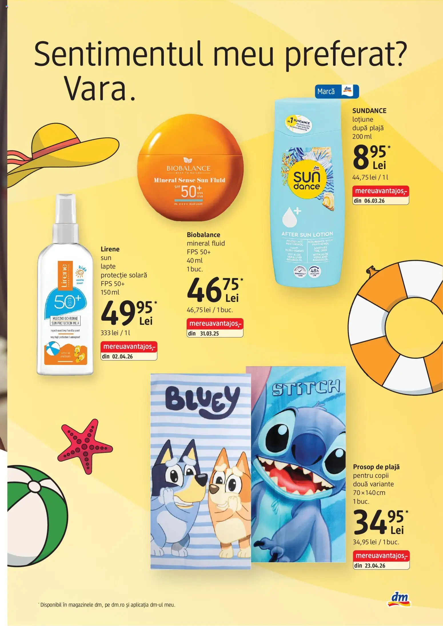 Noul catalog DM drogeriemarkt – valabil de la 28.05.2026 | Pagină: 3 | Produse: Aloe vera, Lapte, Protecție solară, Loțiune după plajă
