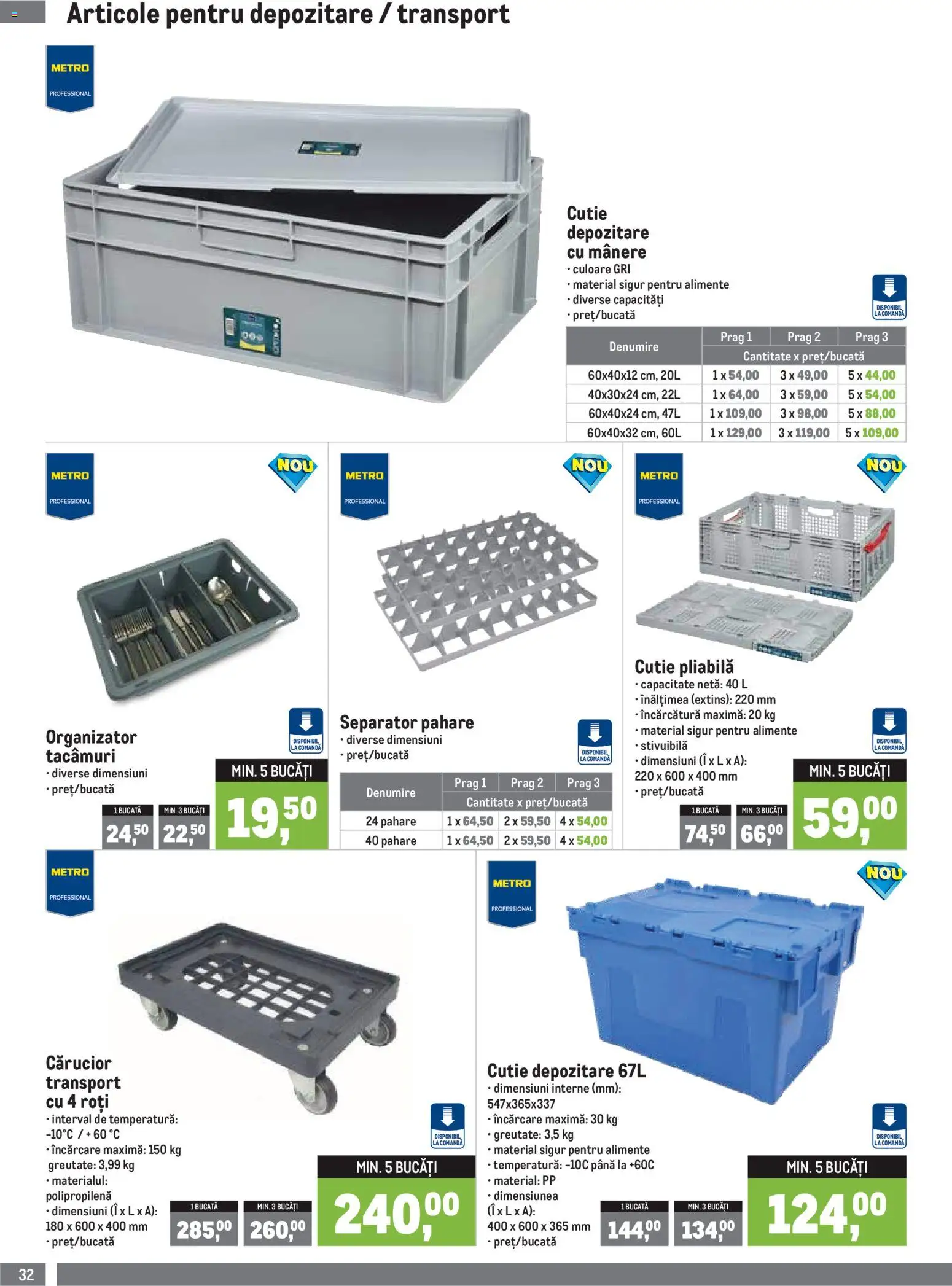 Noul catalog Metro – valabil de la 01.07.2026 | Pagină: 32 | Produse: Pahare, Cutie